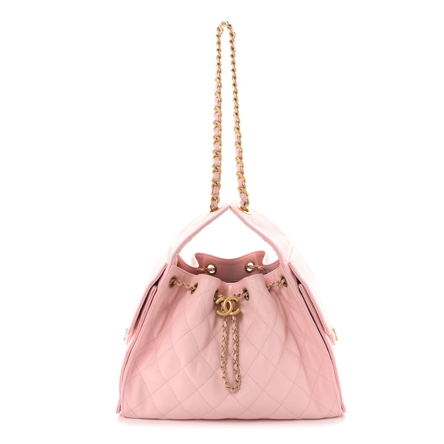 Caviar Quilted Small Chanel 25 Handbag Light Pink — view 1