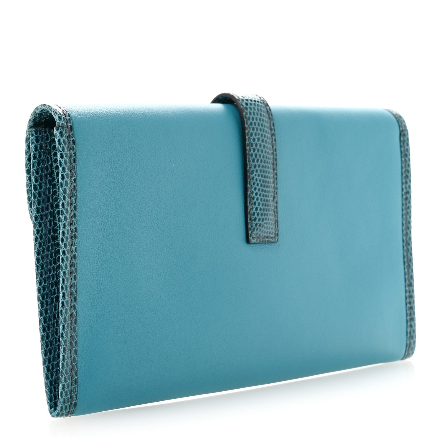 Swift Lizard Jige Elan Touch Duo Clutch Bleu Paon Mykonos — view 4