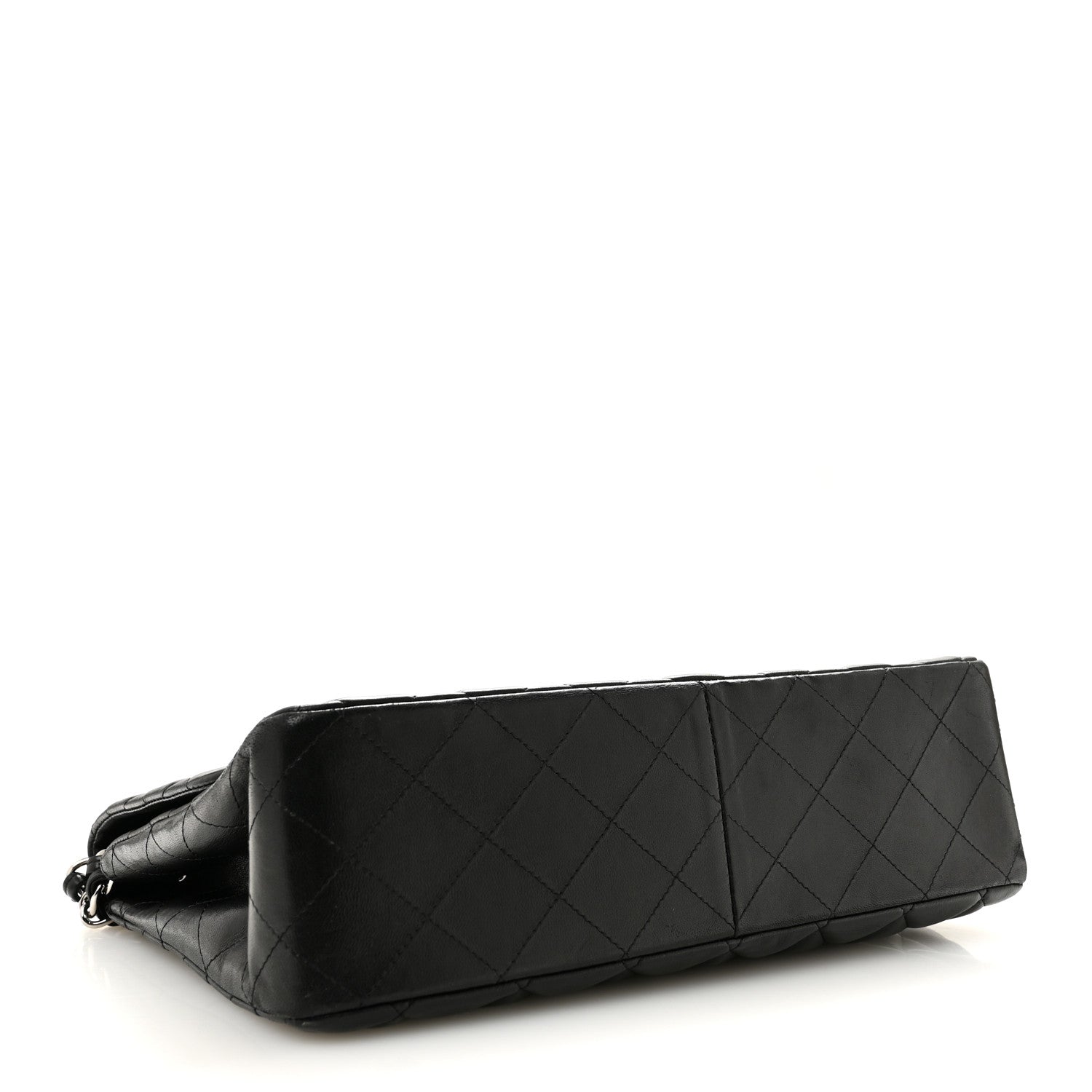 Lambskin Quilted Jumbo Single Flap Black — view 4