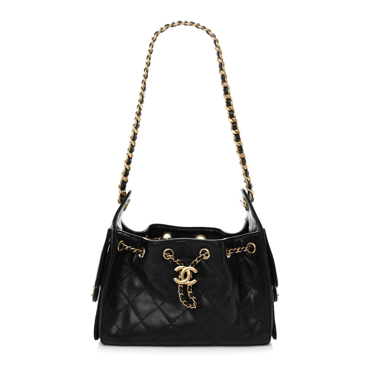 Caviar Quilted Mini Chanel 25 Handbag Black