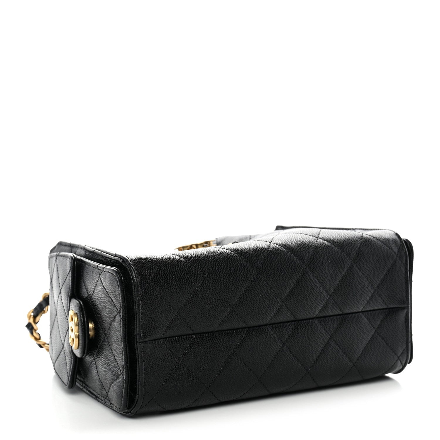 Caviar Quilted Mini Chanel 25 Handbag Black — view 4