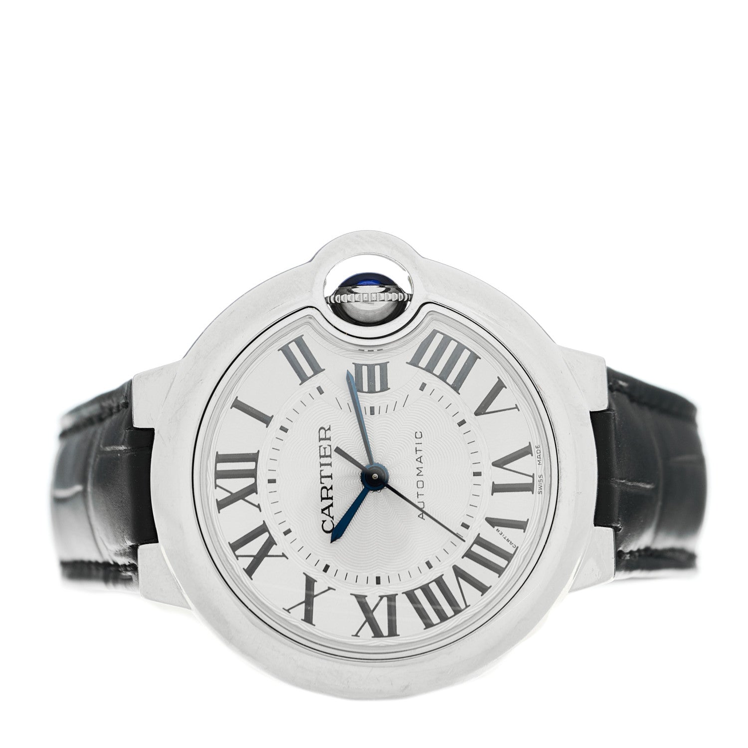 Stainless Steel Alligator 33mm Ballon Bleu De Cartier Automatic Watch — view 2