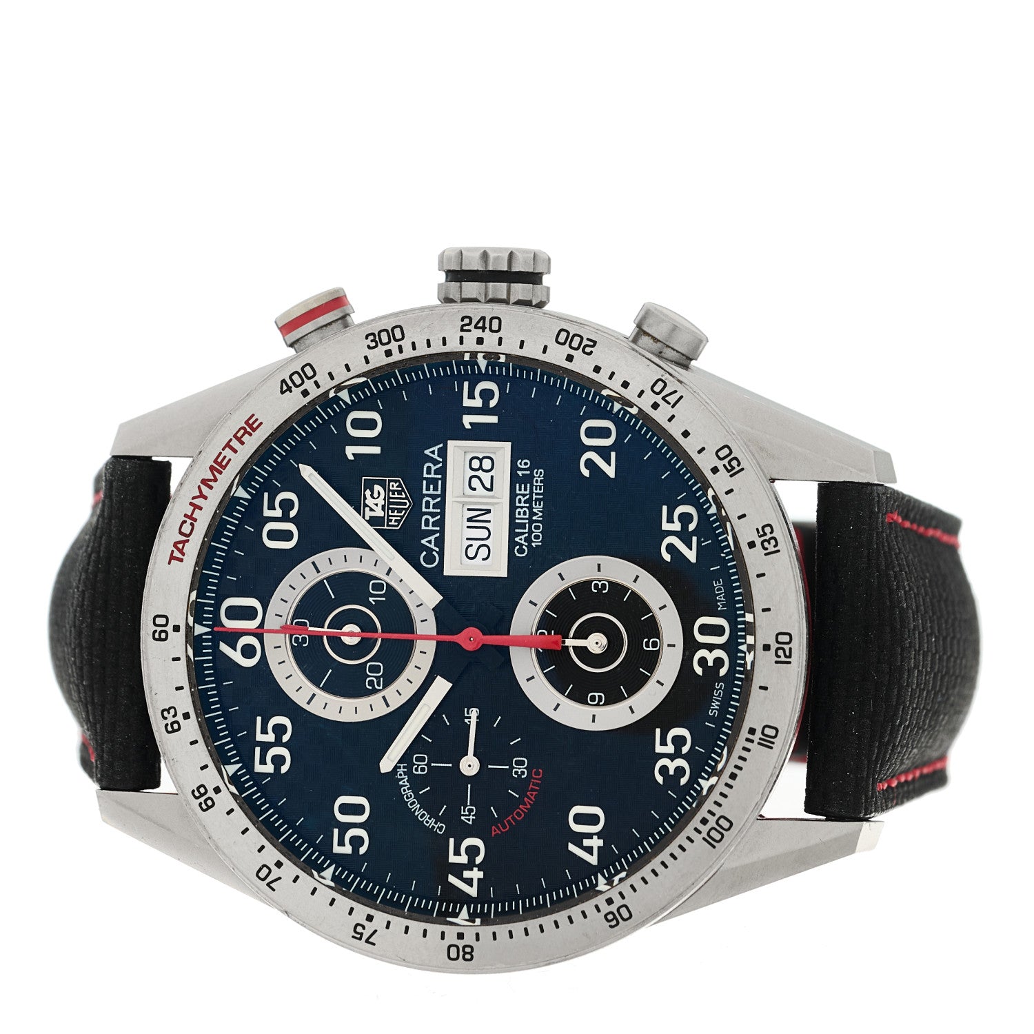 Titanium Carbon Fiber 43mm Carrera Calibre 16 Chronograph Automatic Watch Black CV2A80 — view 2