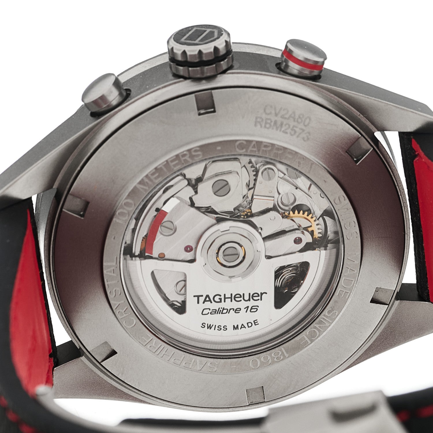 Titanium Carbon Fiber 43mm Carrera Calibre 16 Chronograph Automatic Watch Black CV2A80 — view 4