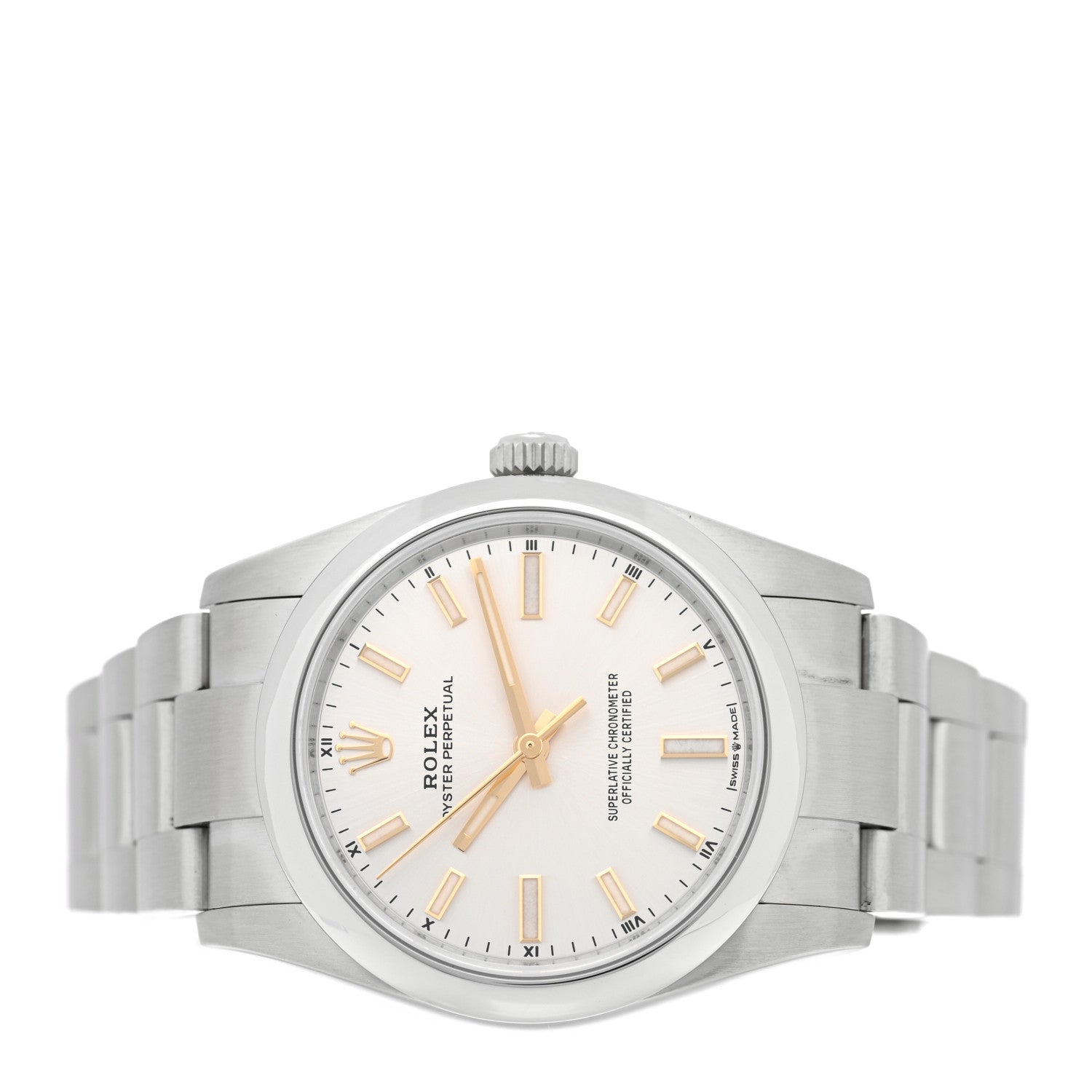 Stainless Steel 34mm Oyster Perpetual Watch Silver 124200 — view 2
