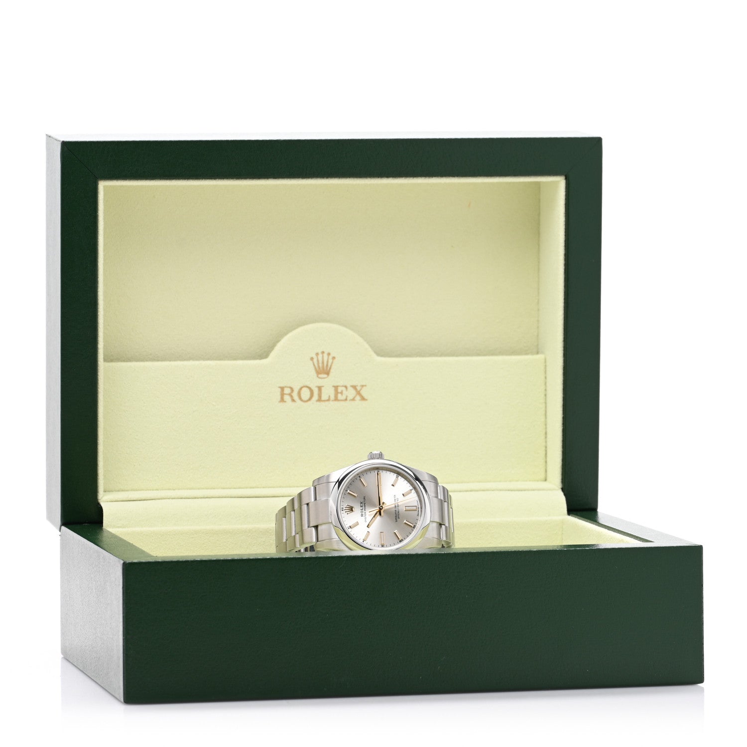 Stainless Steel 34mm Oyster Perpetual Watch Silver 124200 — view 5