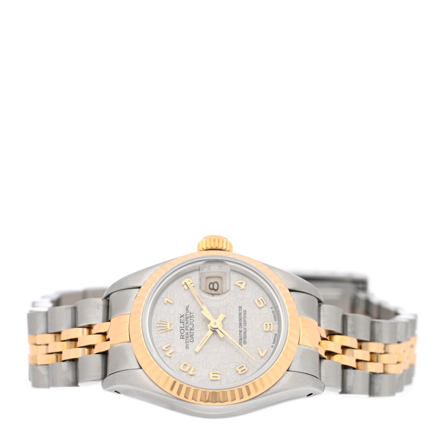 Stainless Steel 18K Yellow Gold 26mm Oyster Perpetual Datejust Watch Ivory Jubilee 69173 — view 2