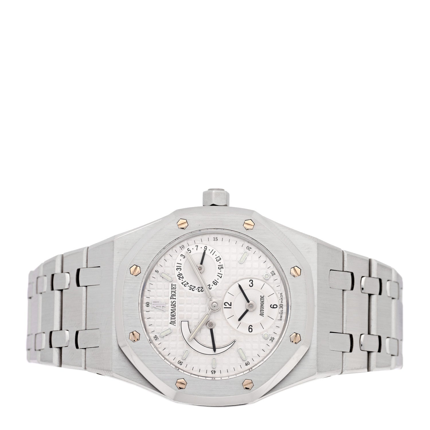 Stainless Steel 36mm Royal Oak Dual Time Automatic Watch White 25730ST.OO.0789ST.09 — view 2