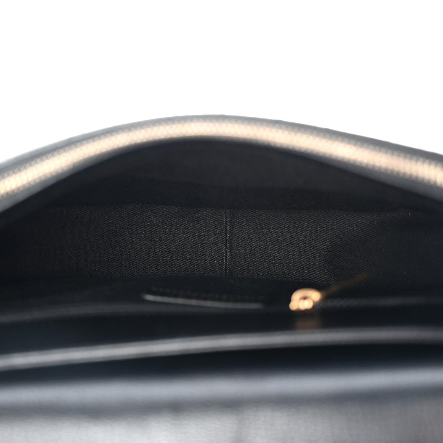 Shiny Calfskin Goatskin Quilted Medium Coco Curve Messenger Flap Black — view 5