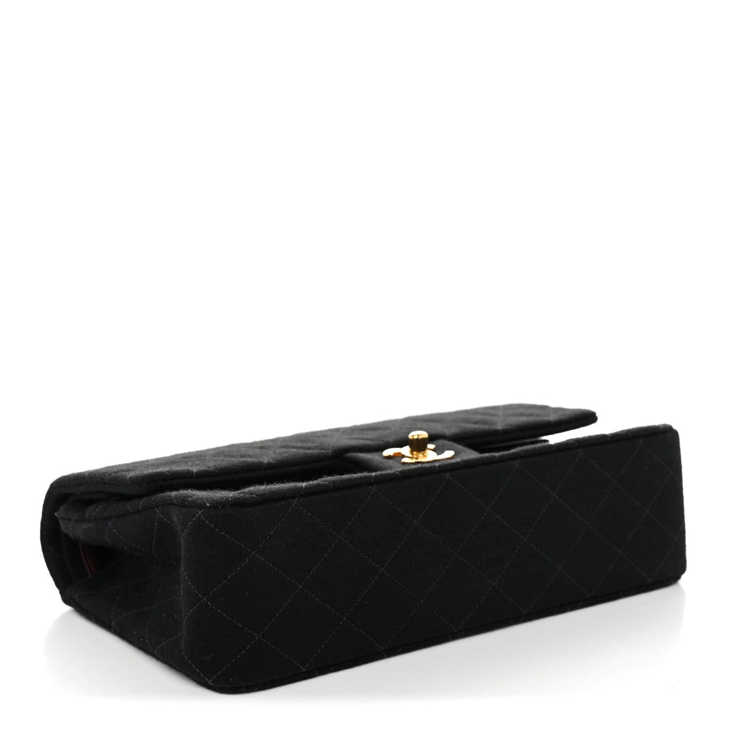 Jersey Quilted Medium Double Flap Black — view 4