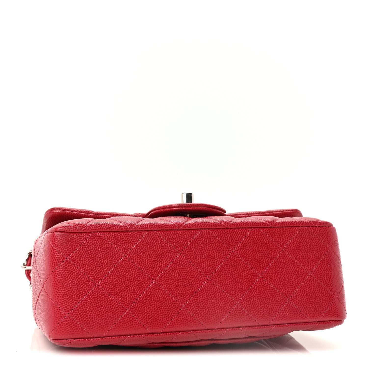 Caviar Quilted Mini Rectangular Flap  Pink — view 4