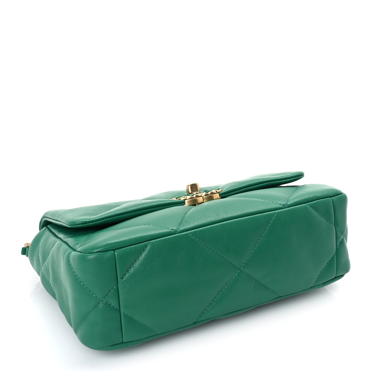 Lambskin Quilted Medium 19 Flap Green — view 3