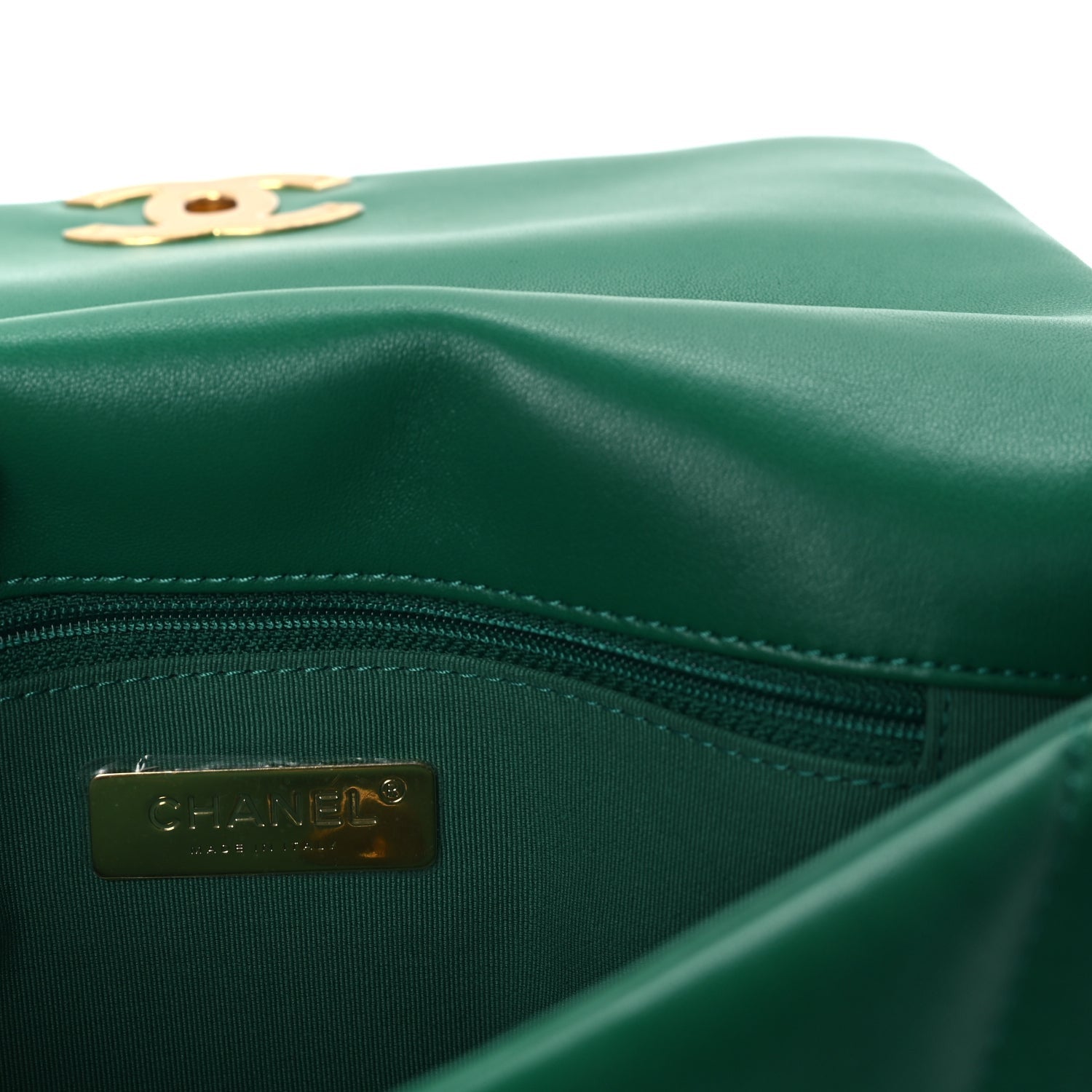 Lambskin Quilted Medium 19 Flap Green — view 5