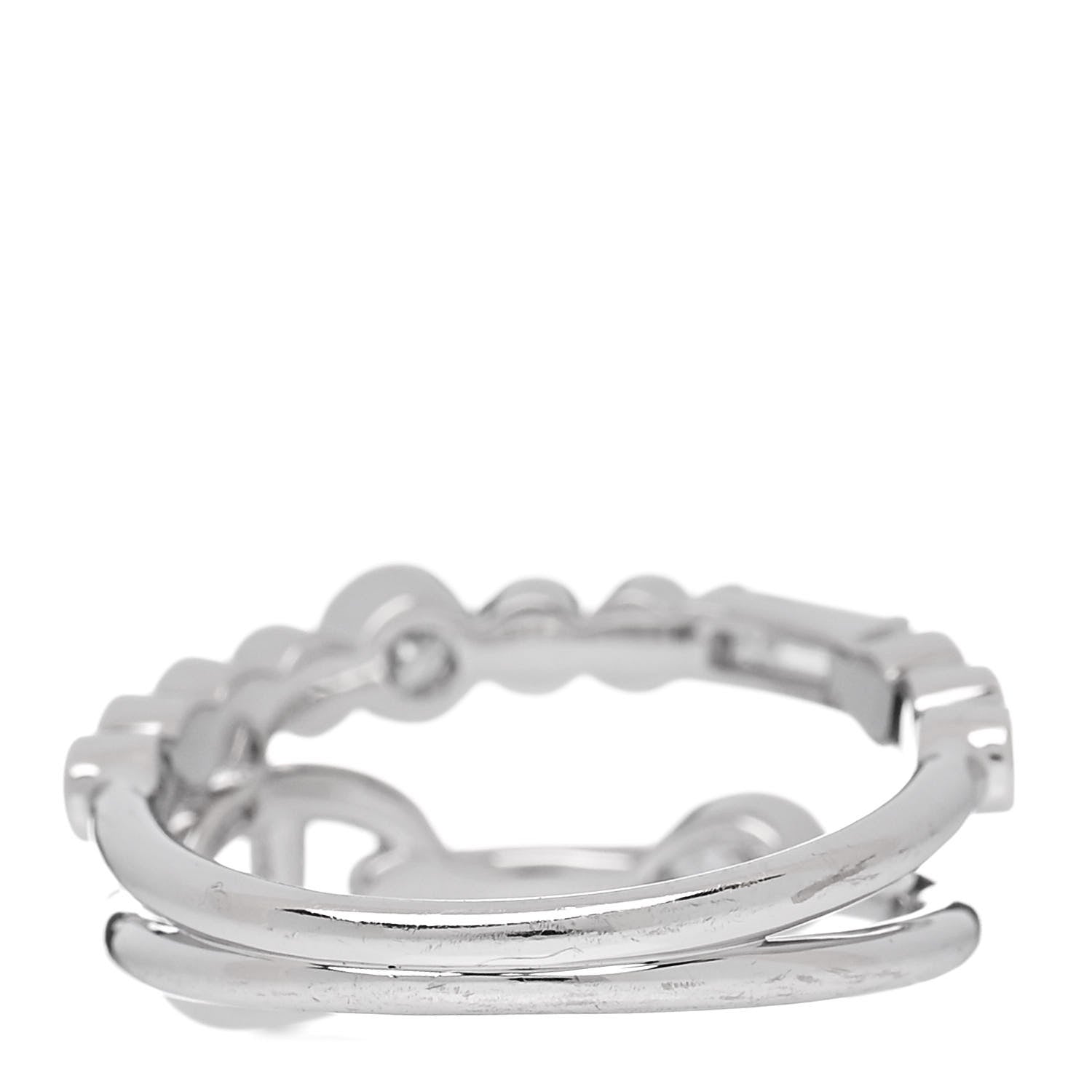 18K White Gold Diamond Chaine D'Ancre Fancy Chaos Ring 52 6 — view 3