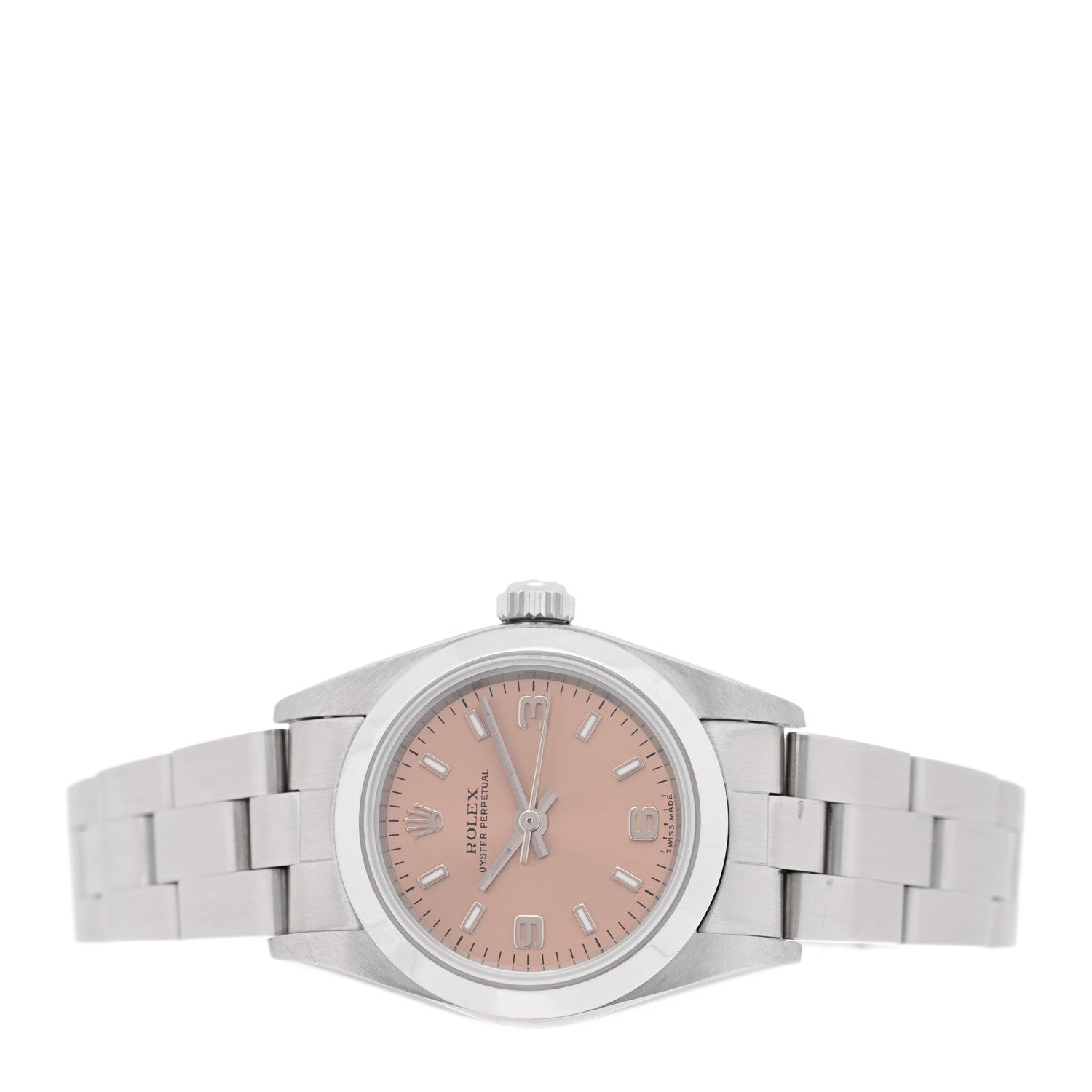 Stainless Steel 24mm Oyster Perpetual Datejust Watch Pink 76080 — view 2
