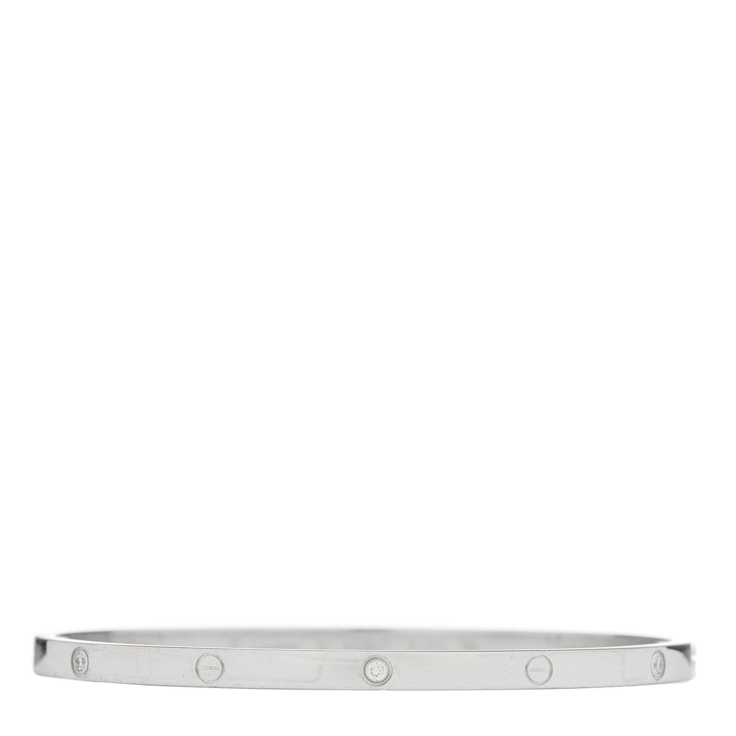 18K White Gold 6 Diamond Small LOVE Bracelet 18