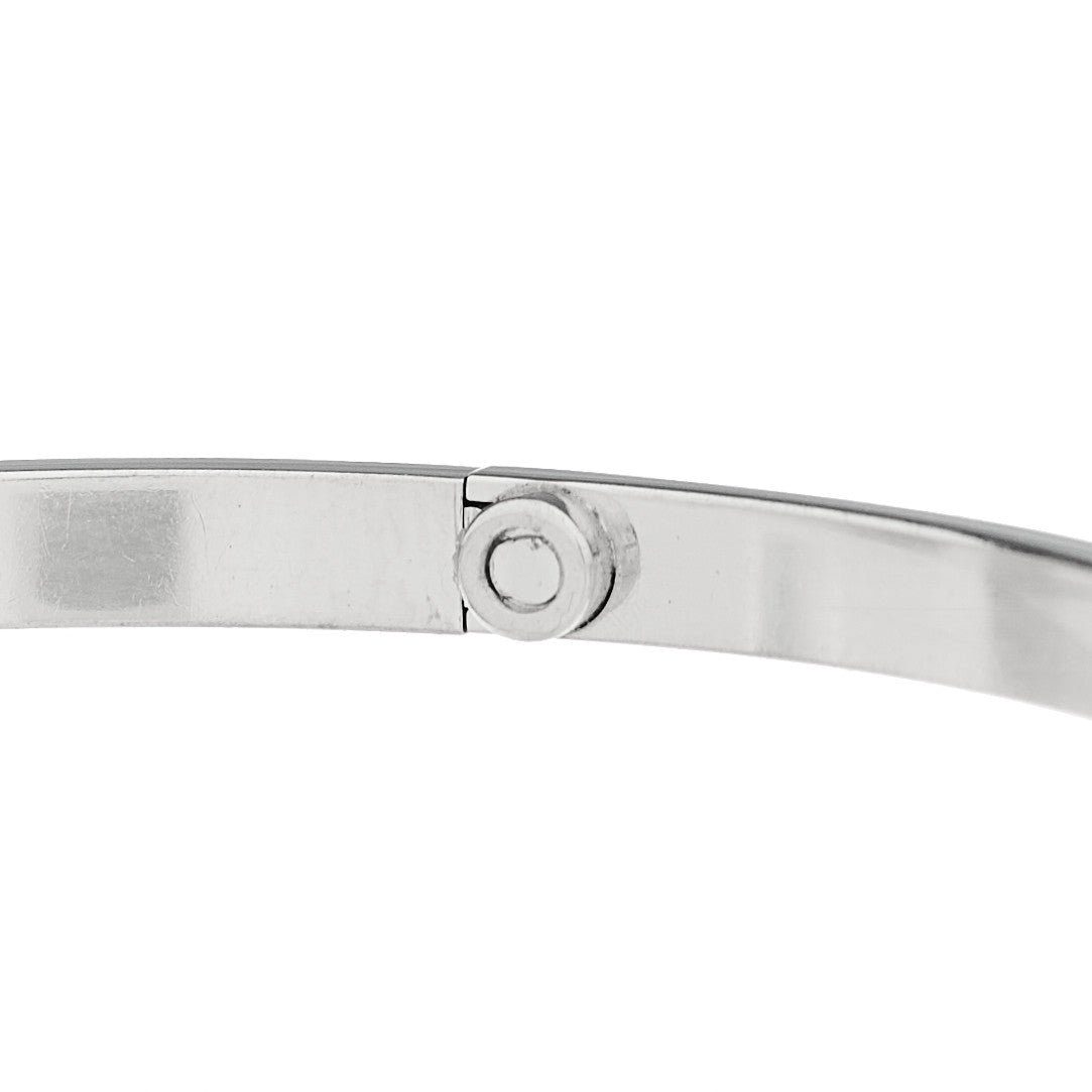 18K White Gold 6 Diamond Small LOVE Bracelet 18 — view 3