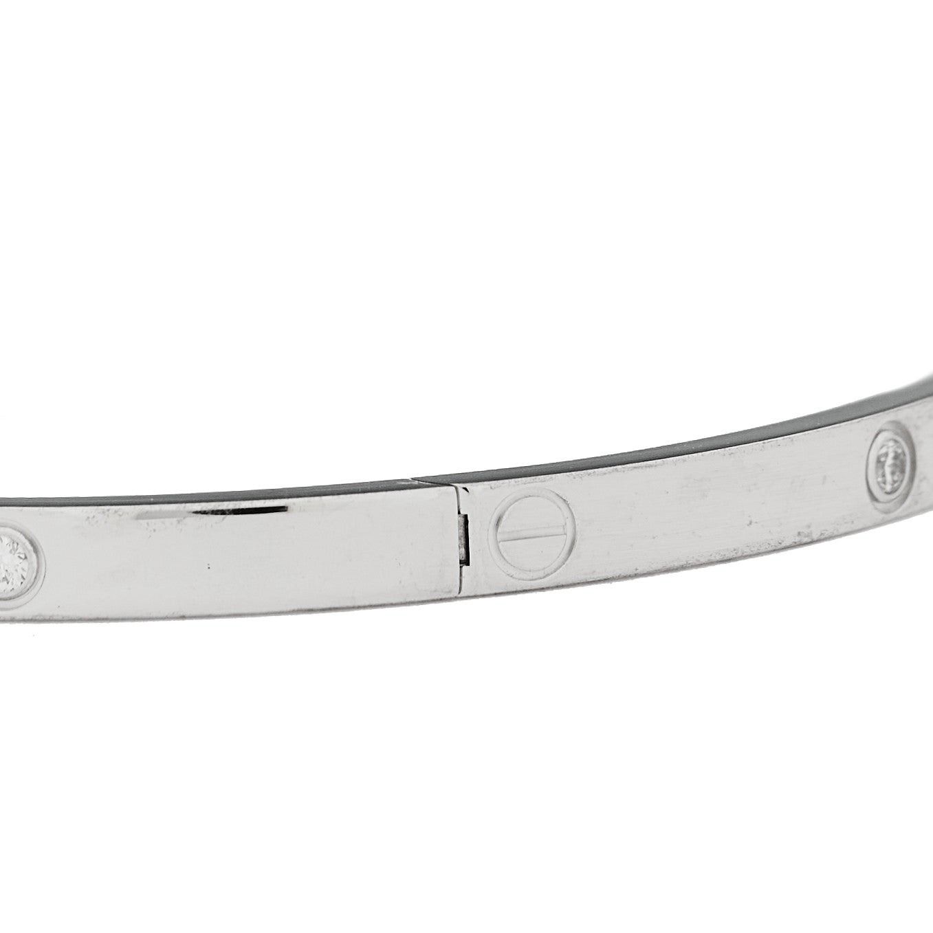 18K White Gold 6 Diamond Small LOVE Bracelet 18 — view 4
