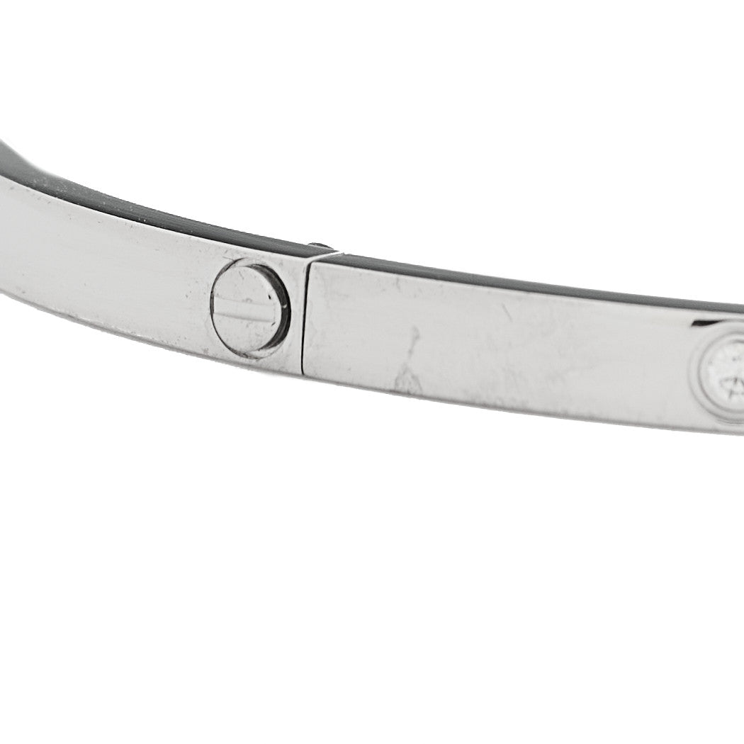 18K White Gold 6 Diamond Small LOVE Bracelet 18 — view 5