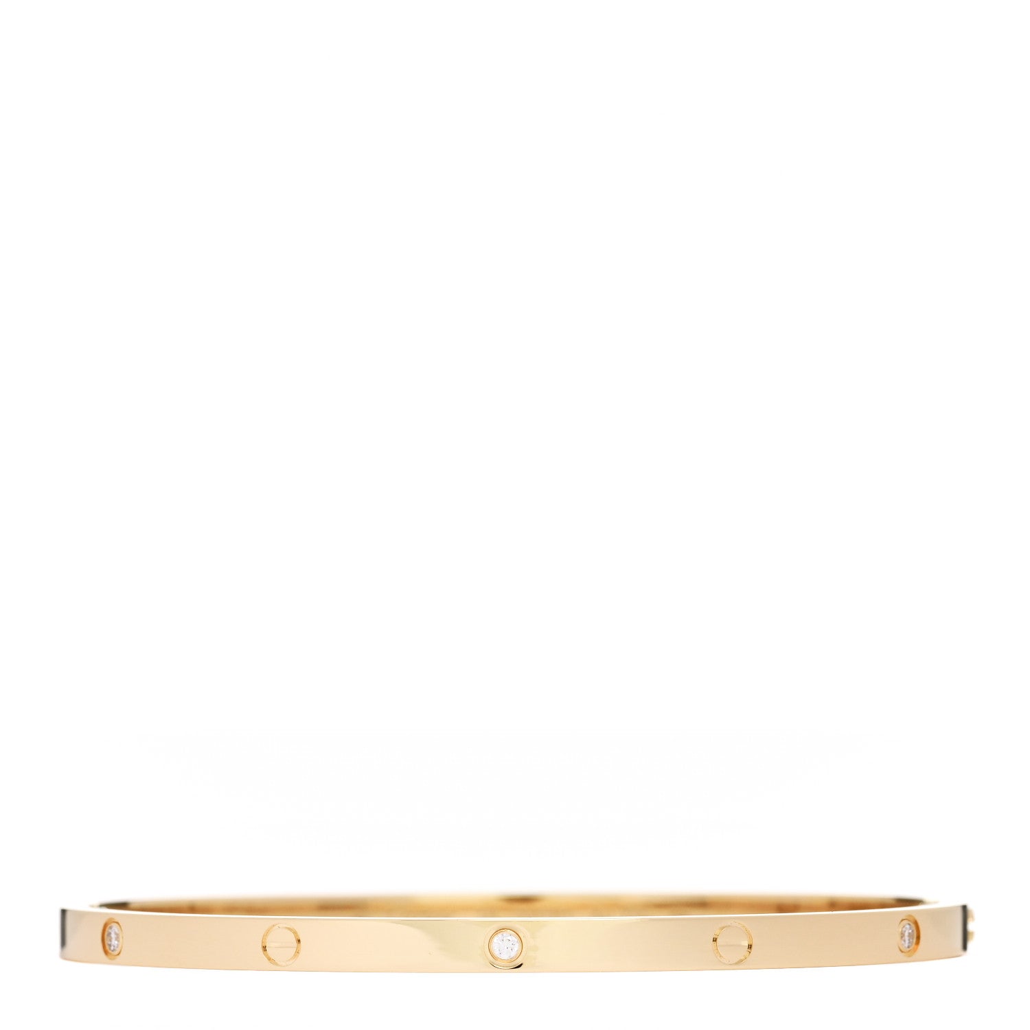 18K Yellow Gold 6 Diamond Small LOVE Bracelet 18