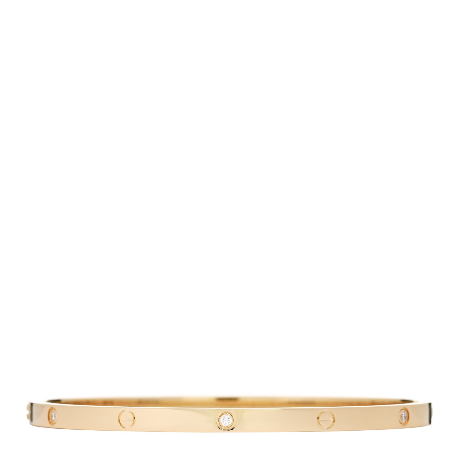18K Yellow Gold 6 Diamond Small LOVE Bracelet 18 — view 2
