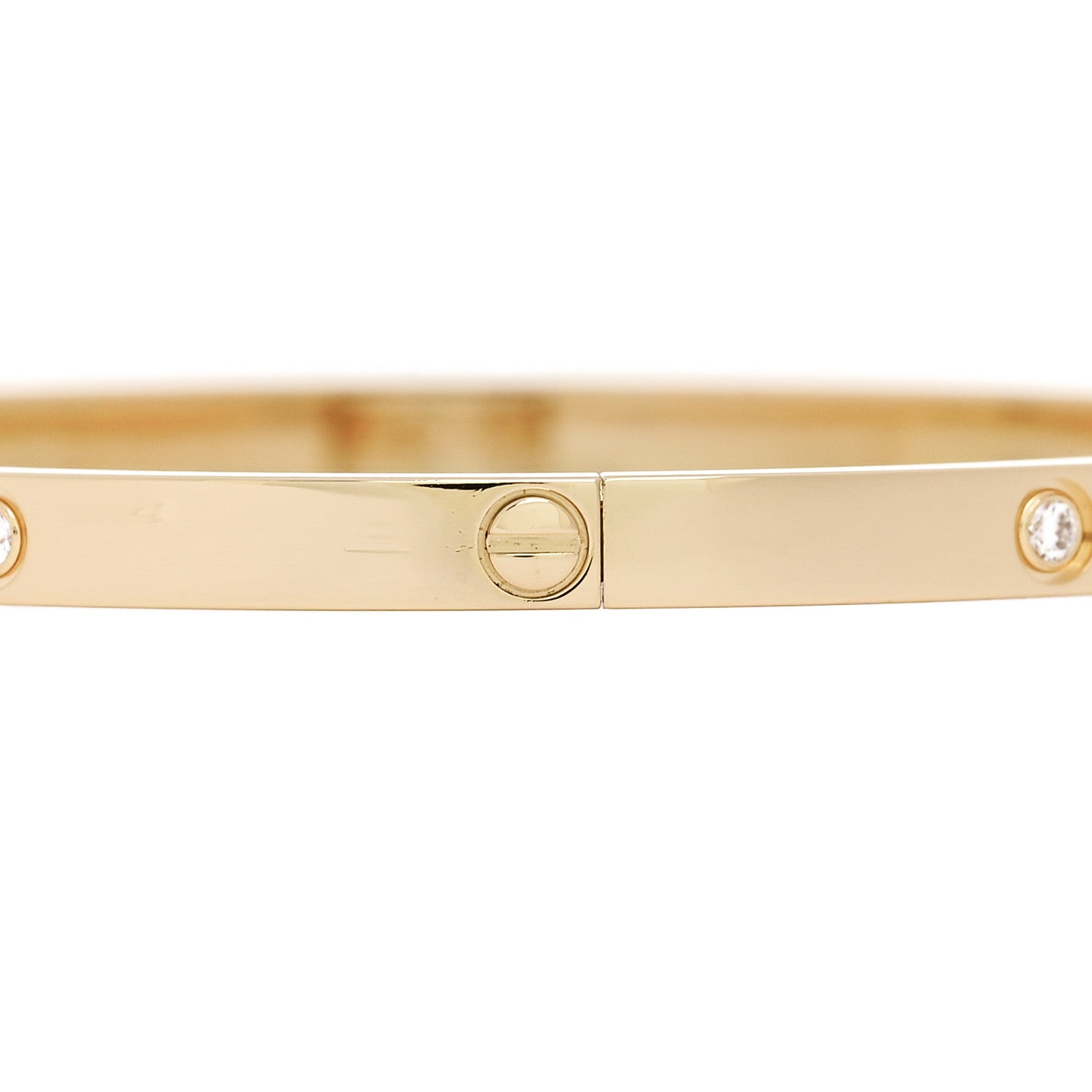 18K Yellow Gold 6 Diamond Small LOVE Bracelet 18 — view 4