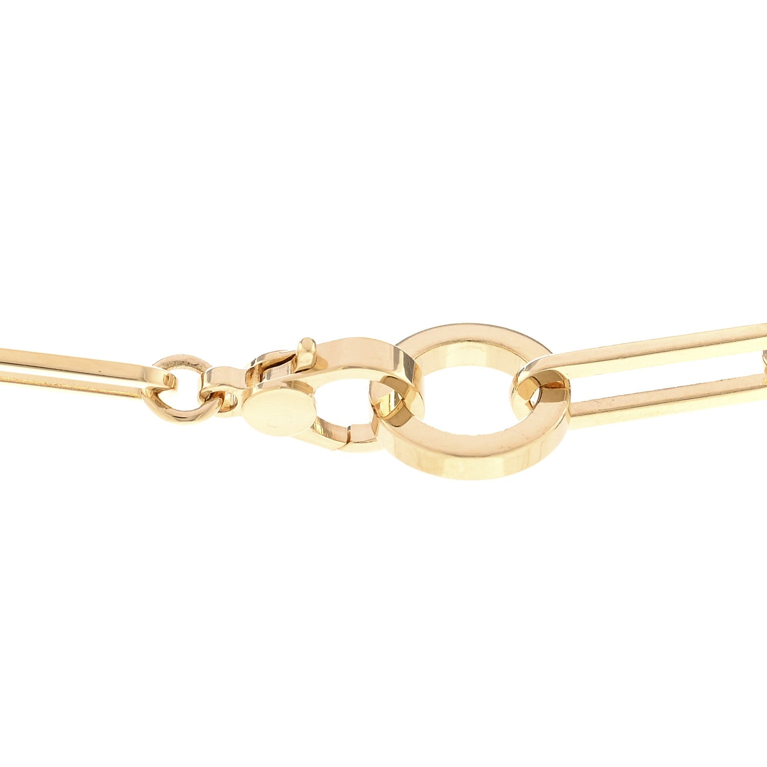 18K Yellow Gold Diamond Pave Kelly Chaine Choker Necklace — view 4