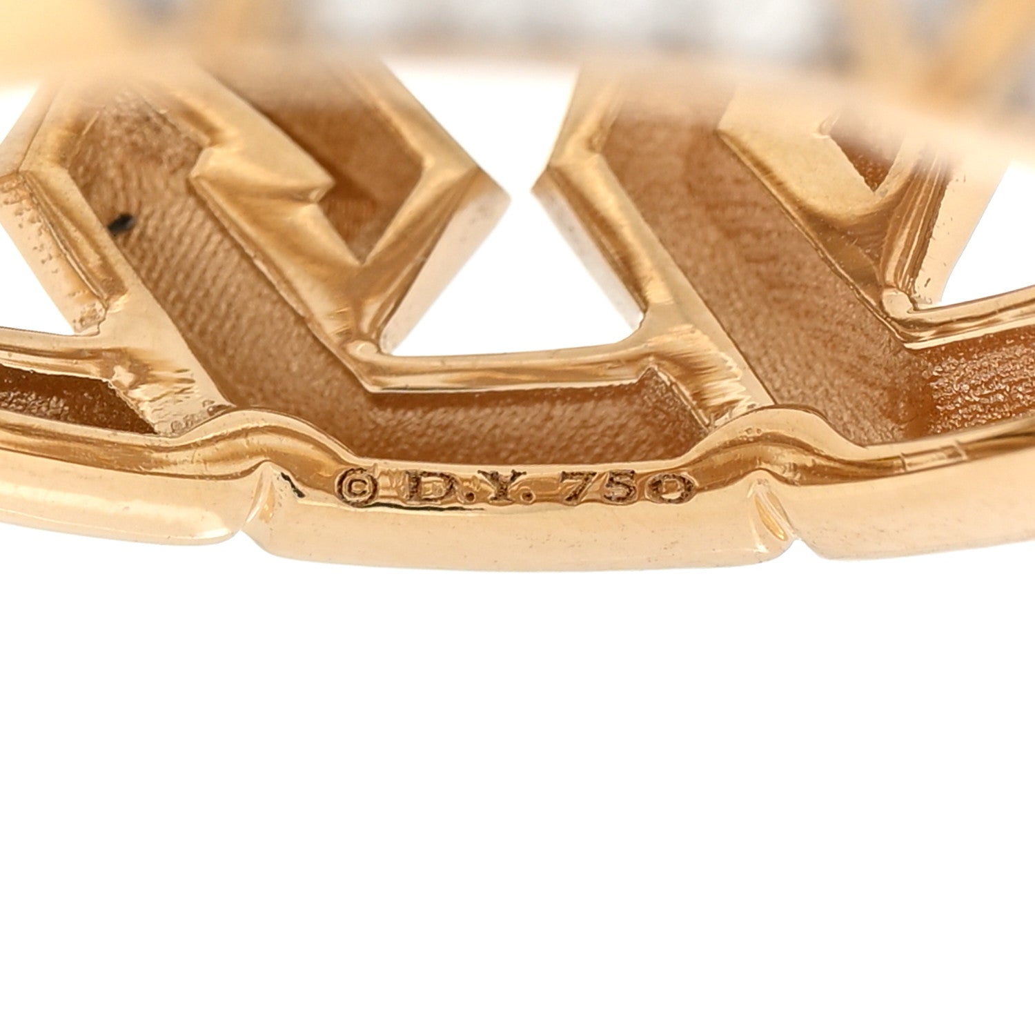 18K Yellow Gold Diamond 16mm Carlyle Ring 57 8 — view 4