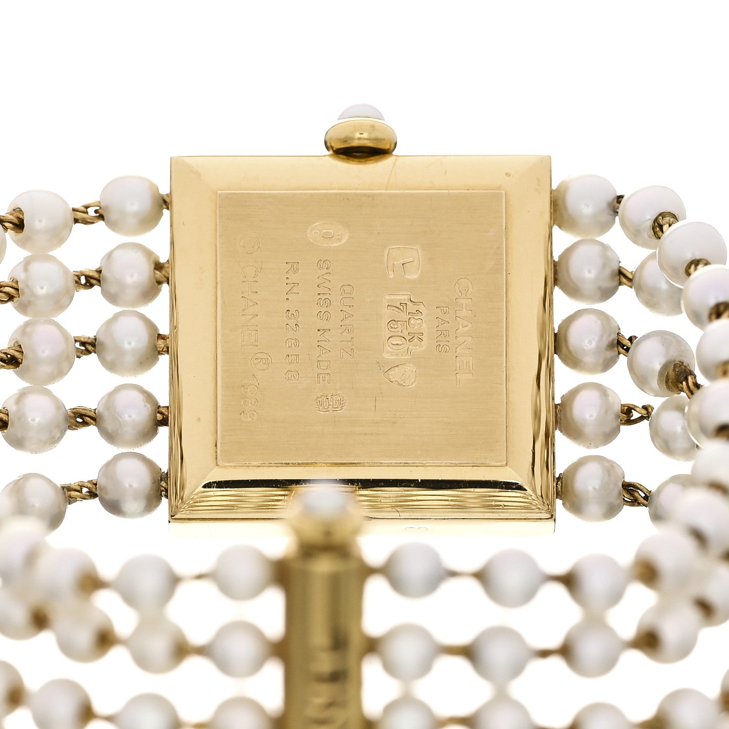 18K Yellow Gold Pearl 23mm Mademoiselle Quartz Watch — view 4
