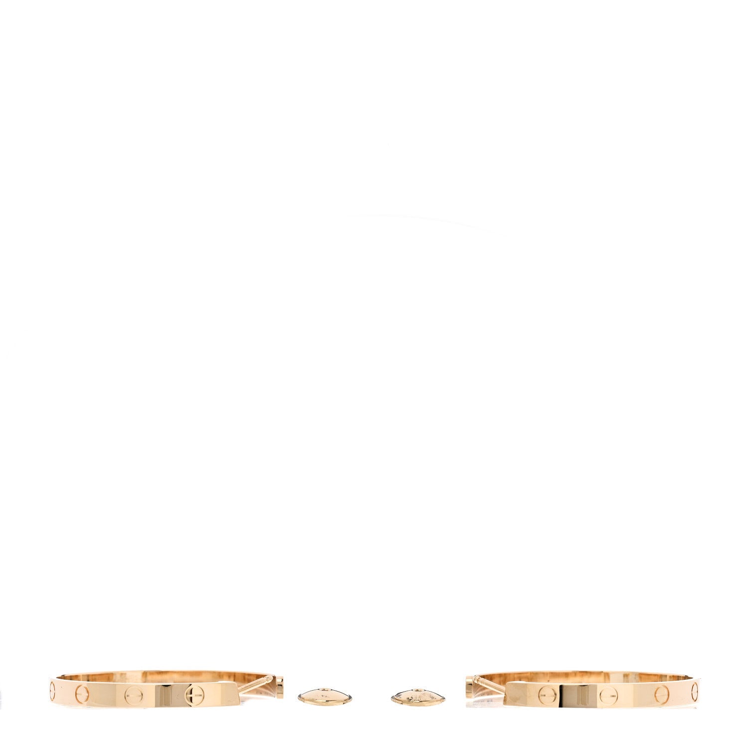 18K Yellow Gold Large LOVE Hoop Earrings — view 3