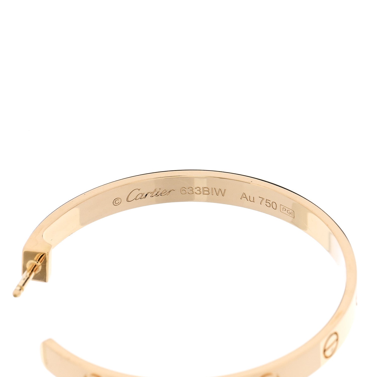 18K Yellow Gold Large LOVE Hoop Earrings — view 4