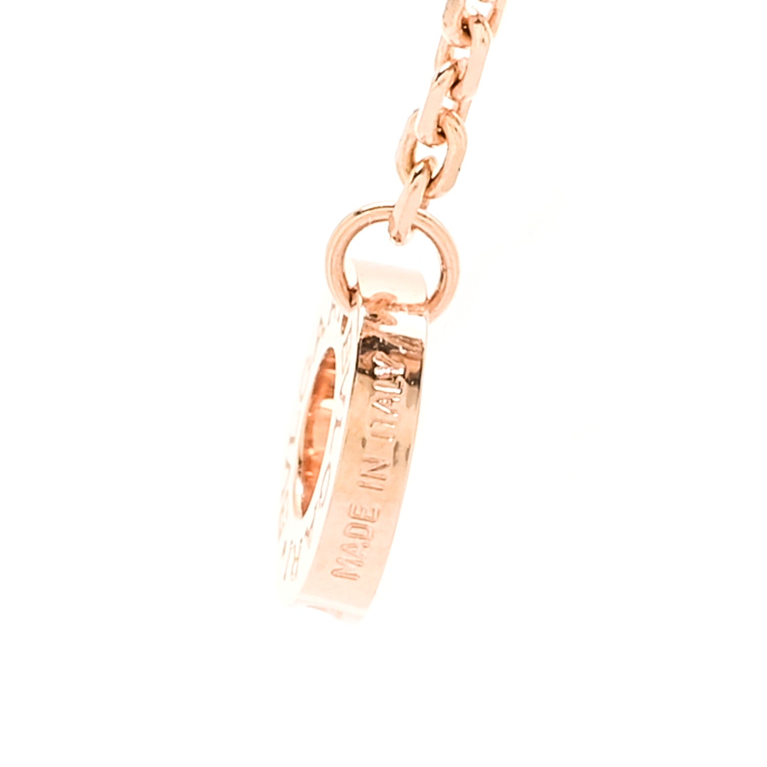 18K Rose Gold Diamond Ruby Mother of Pearl Large Divas' Dream Pendant Necklace — view 5