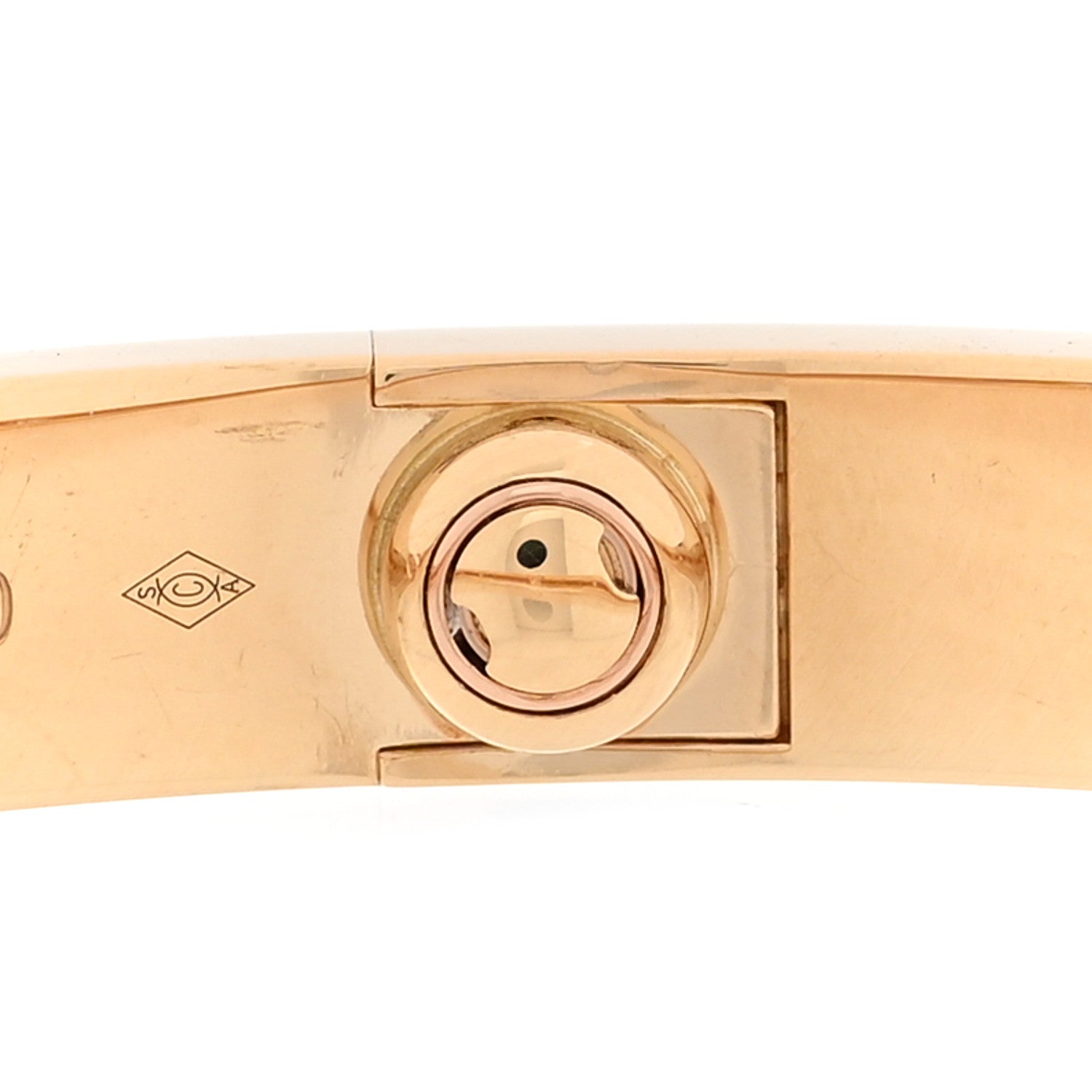 18K Yellow Gold 4 Diamond LOVE Bracelet 17 — view 4