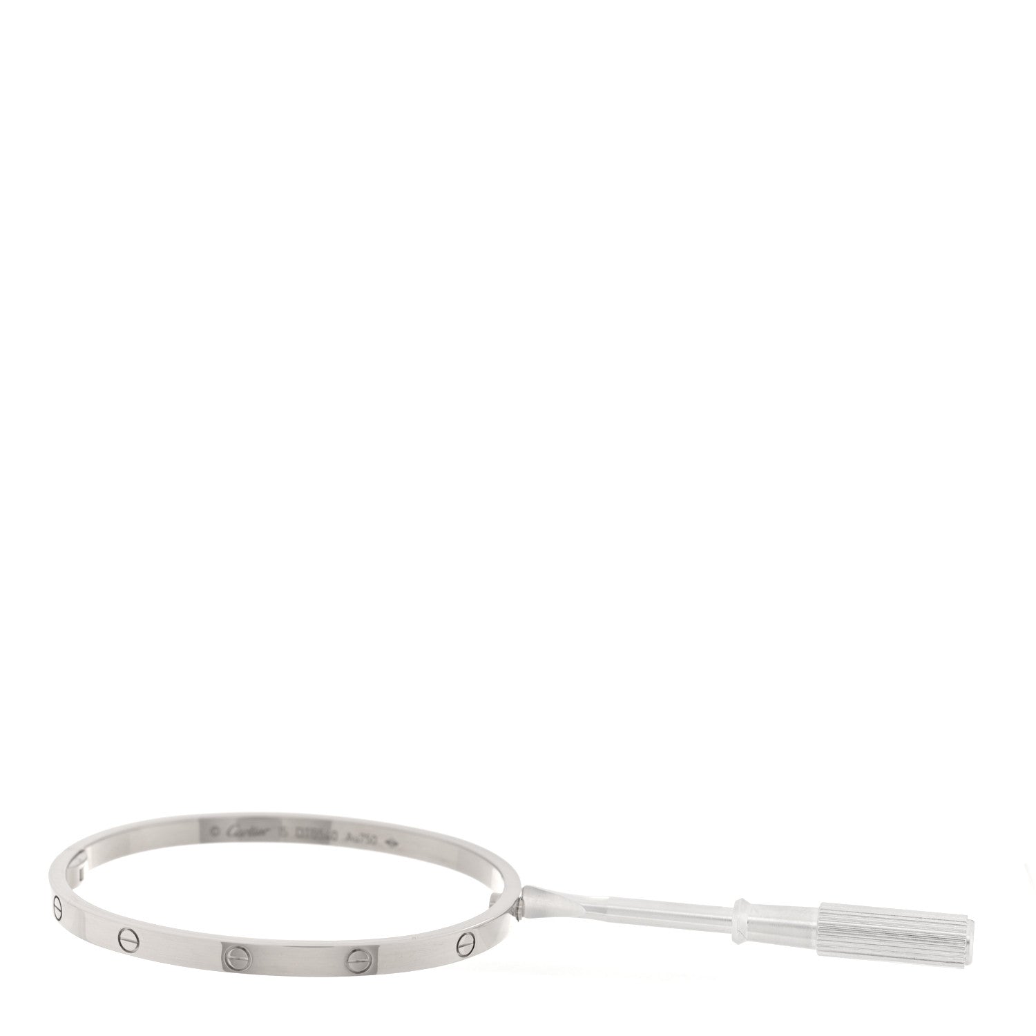 18K White Gold Small LOVE Bracelet 15 — view 3