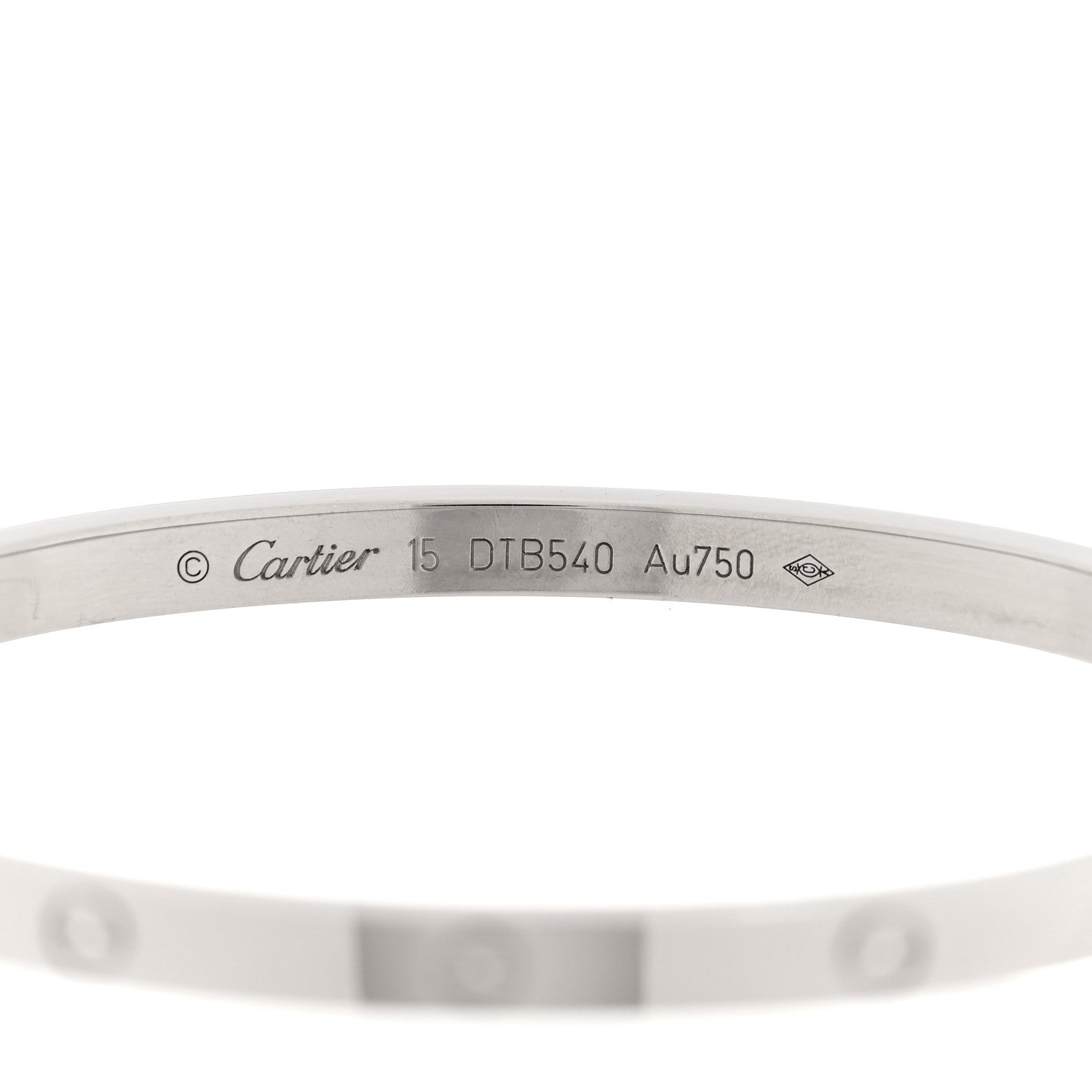 18K White Gold Small LOVE Bracelet 15 — view 4