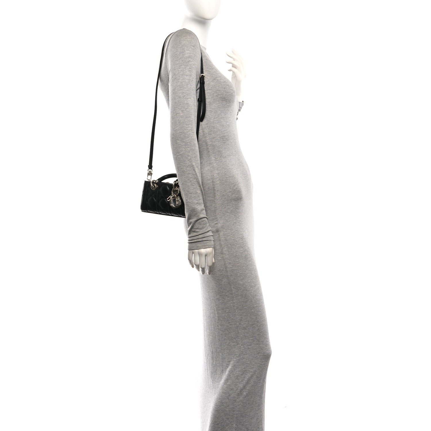 Lambskin Cannage Micro Lady D-Joy Black — view 2