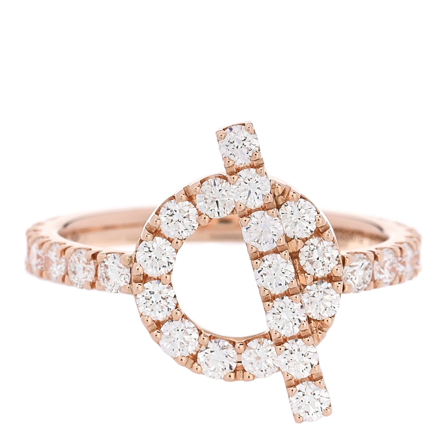 18K Rose Gold Diamond Finesse Ring 50 5.25