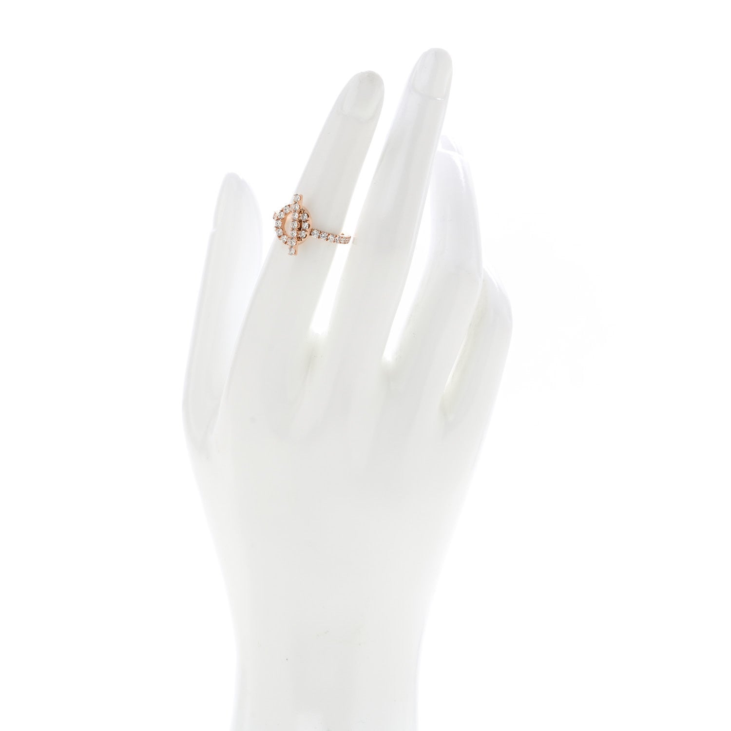 18K Rose Gold Diamond Finesse Ring 50 5.25 — view 3