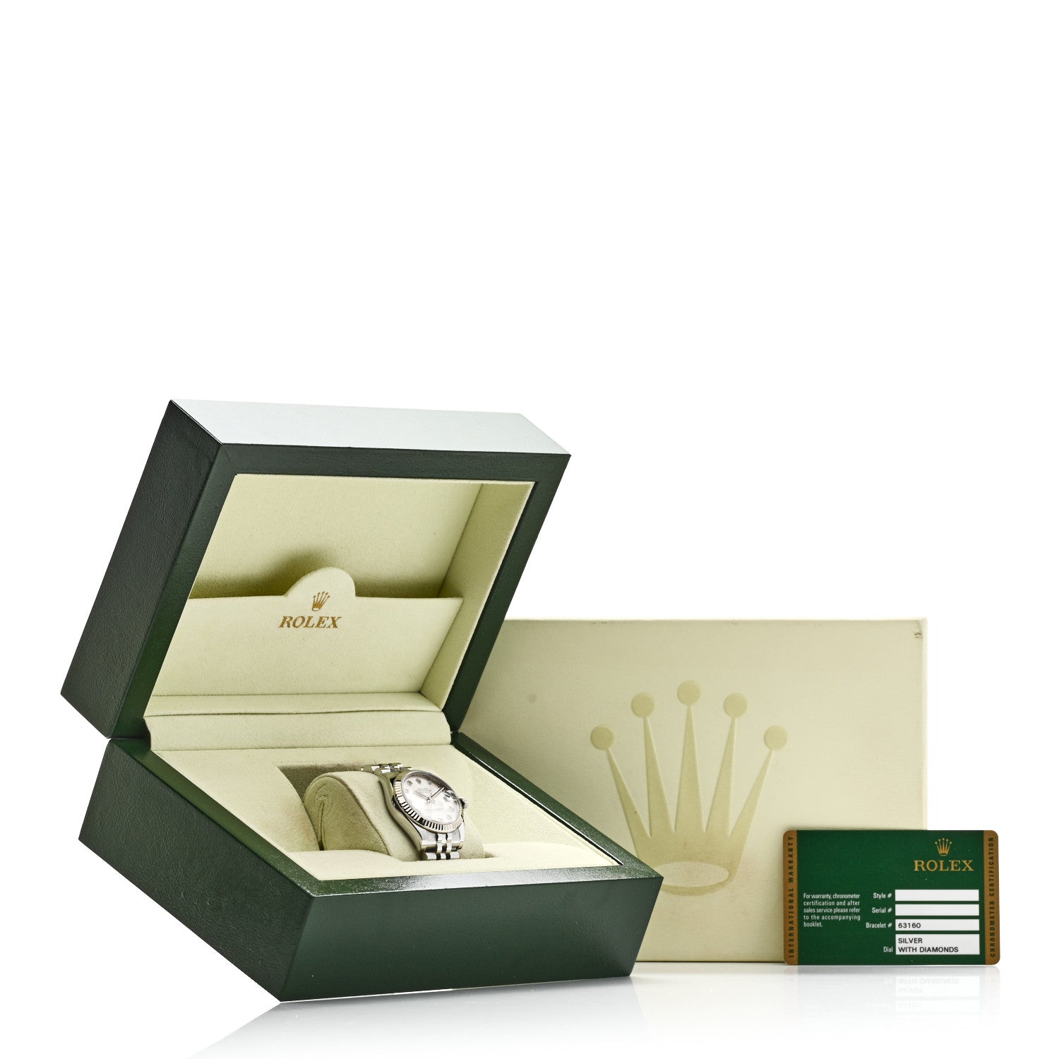 Stainless Steel 18K White Gold Diamond 31mm Oyster Perpetual Datejust Watch Silver 178274 — view 5