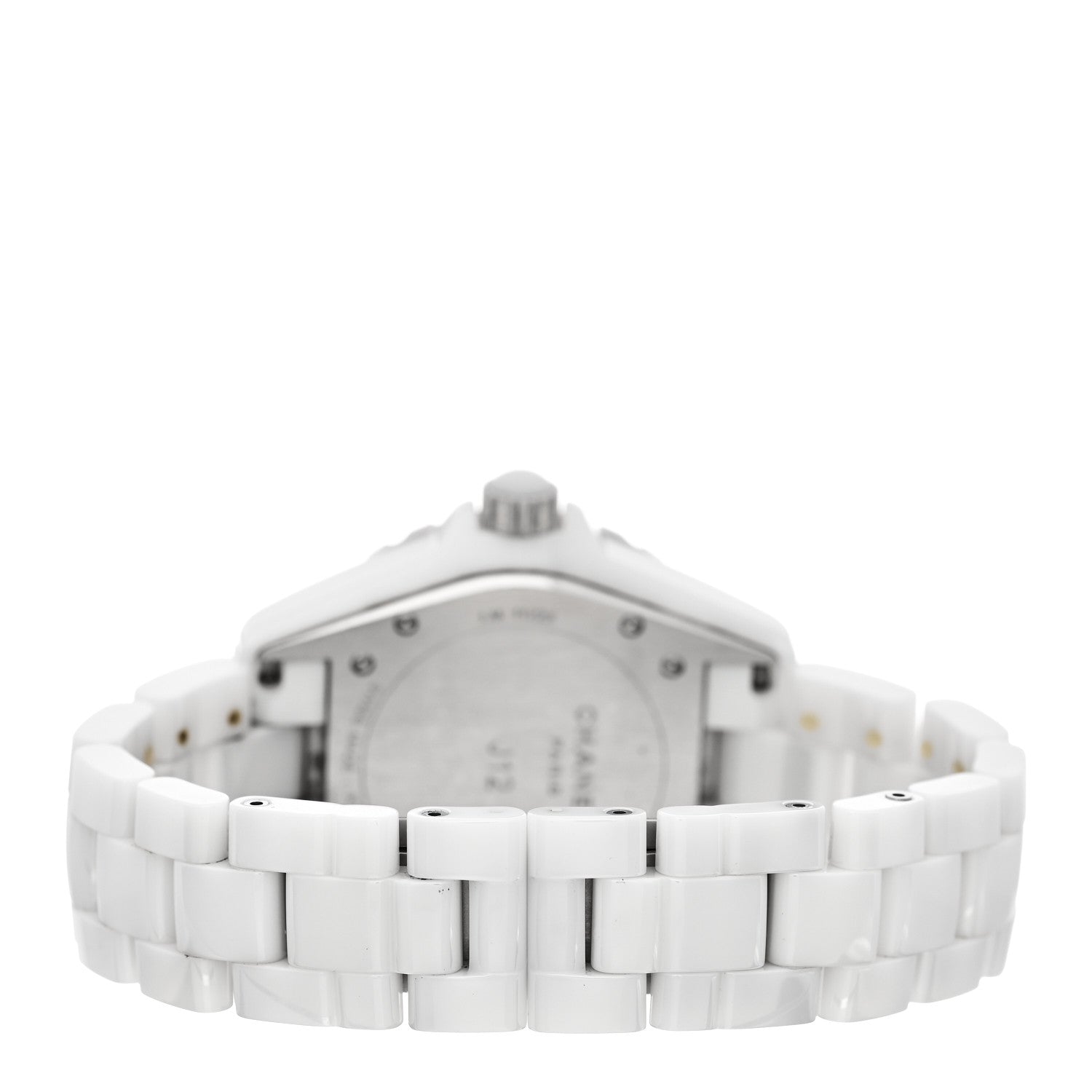 Stainless Steel Ceramic Diamond 38mm J12 Automatic Watch White — view 3