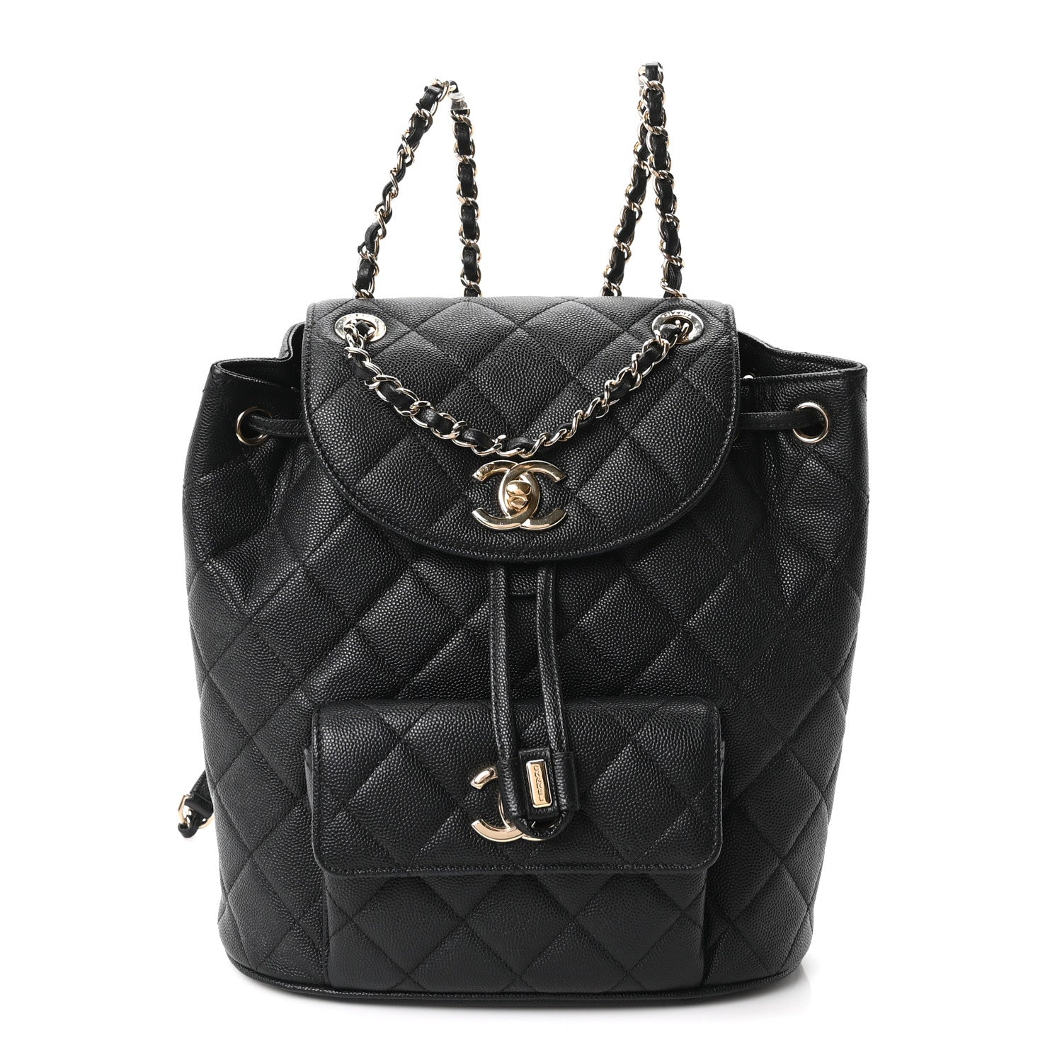 Caviar Quilted Backpack Bag Black