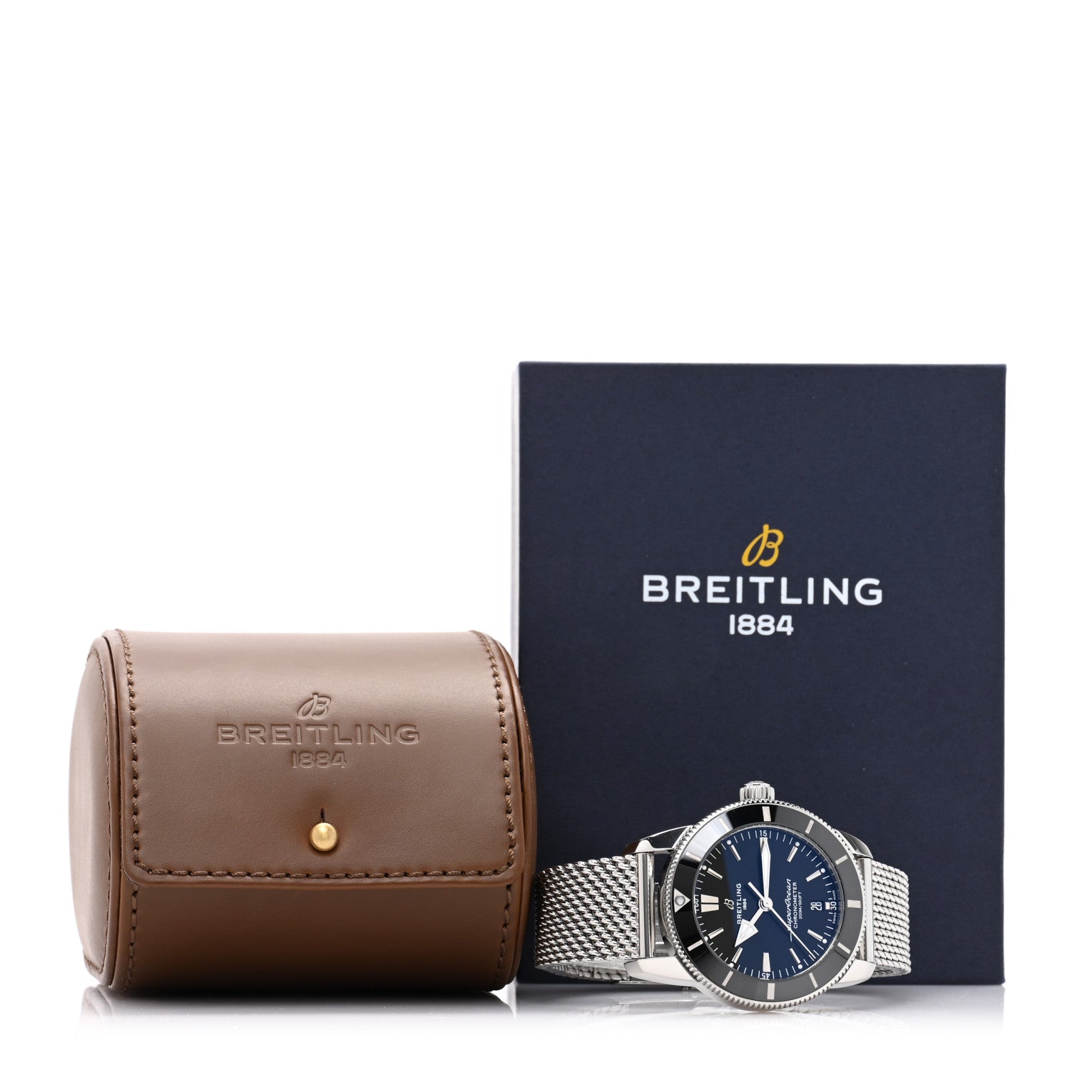 Stainless Steel 44mm Superocean Heritage II B20 Automatic Watch Blue AB2030 — view 5