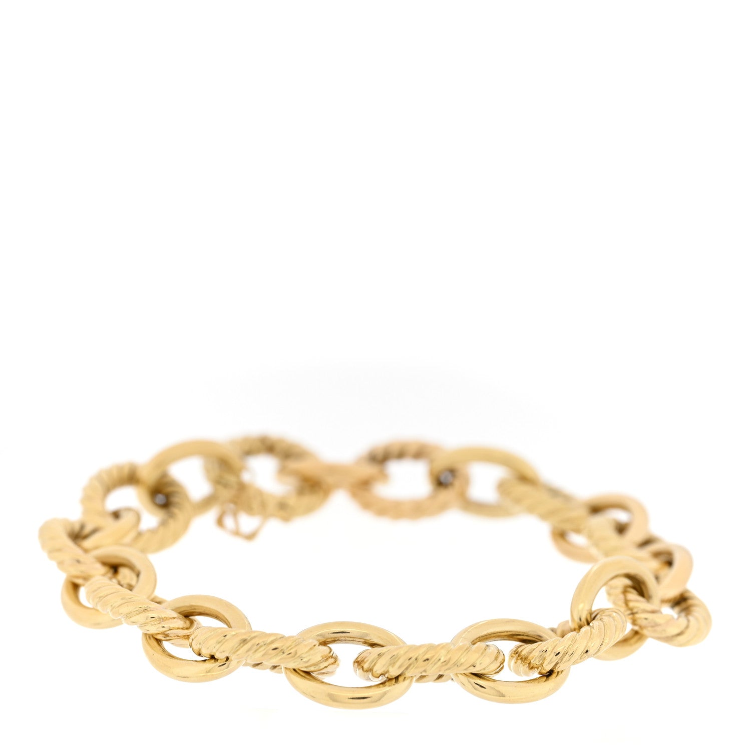 18K Yellow Gold 12mm Large Oval Link Bracelet