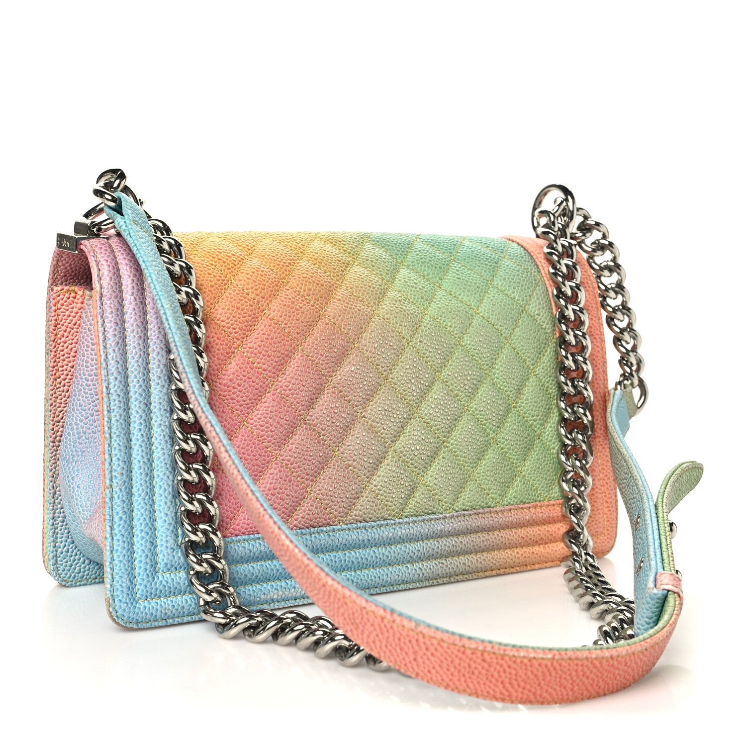 Caviar Quilted Medium Cuba Rainbow Boy Flap Multicolor Rainbow Boy Flap Multicolor — view 3