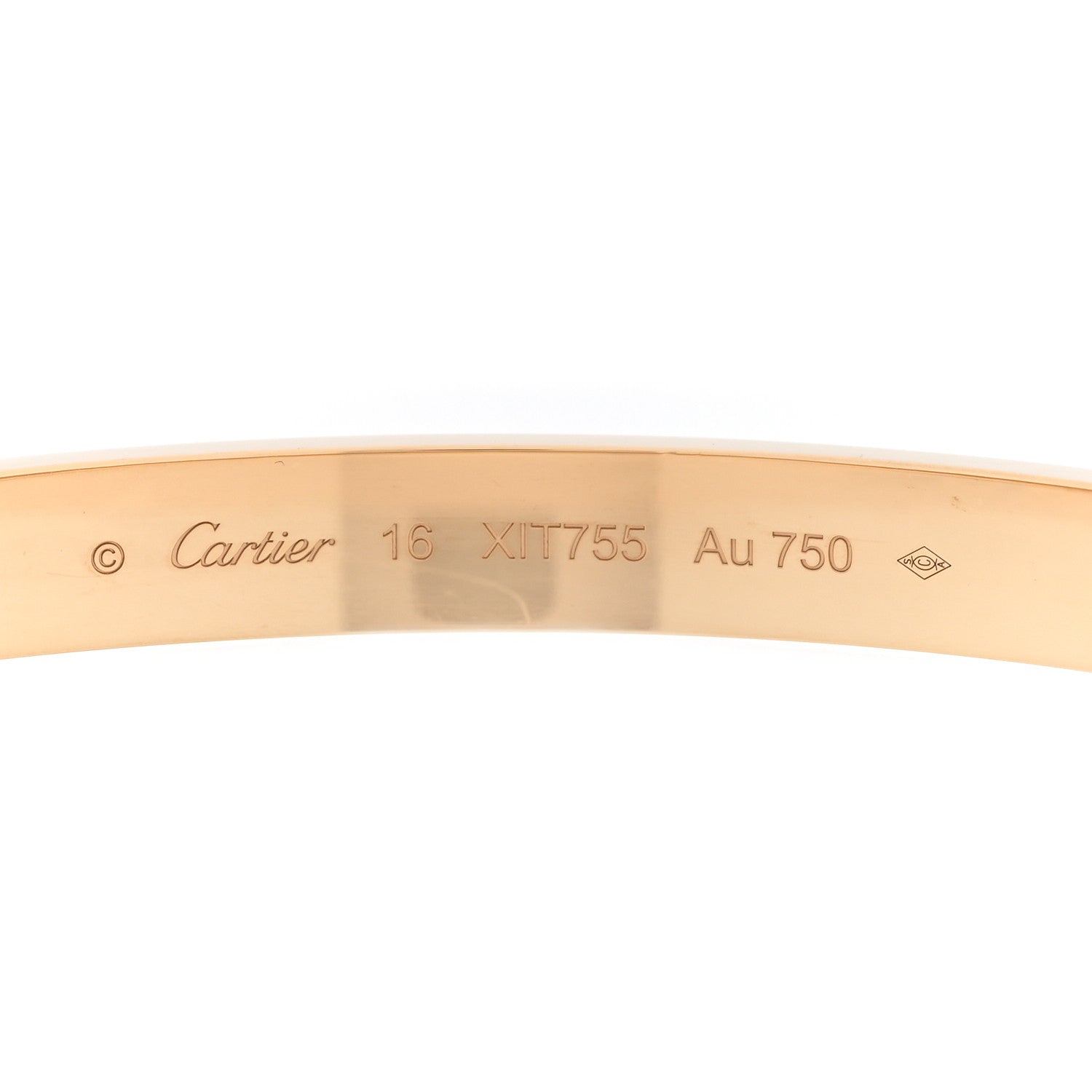 18K Yellow Gold LOVE Bracelet 16 — view 3