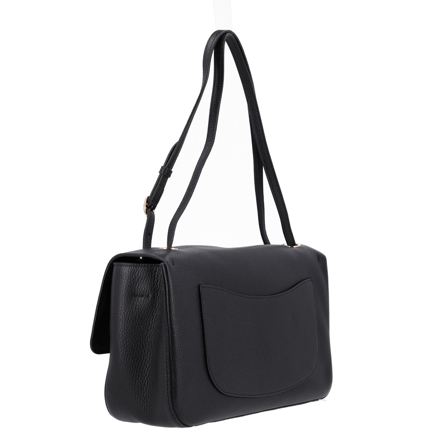 Grained Calfskin Small Souplissimo Maxi Flap Black — view 3