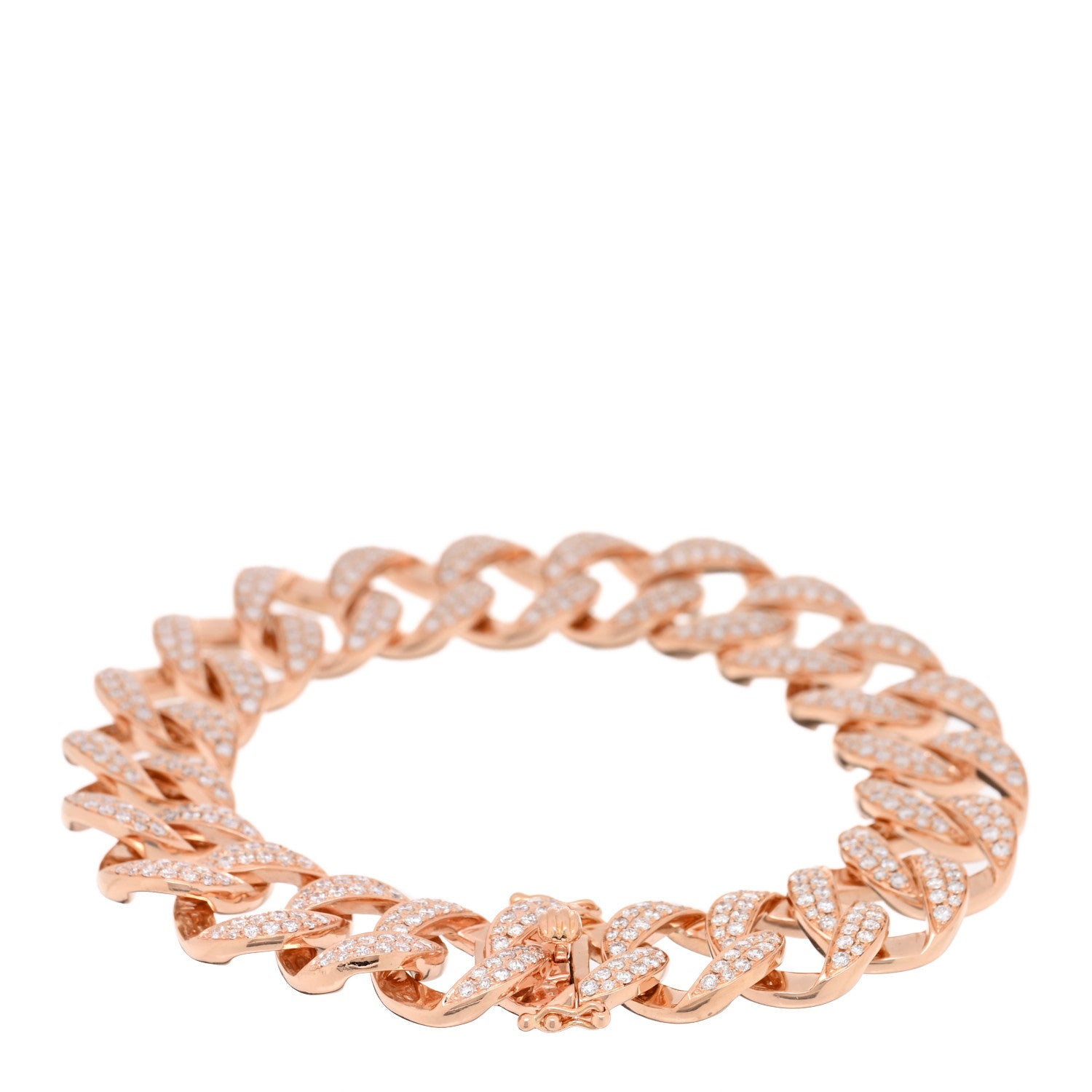 18K Rose Gold Diamond Hemingway Chain Link Bracelet — view 2