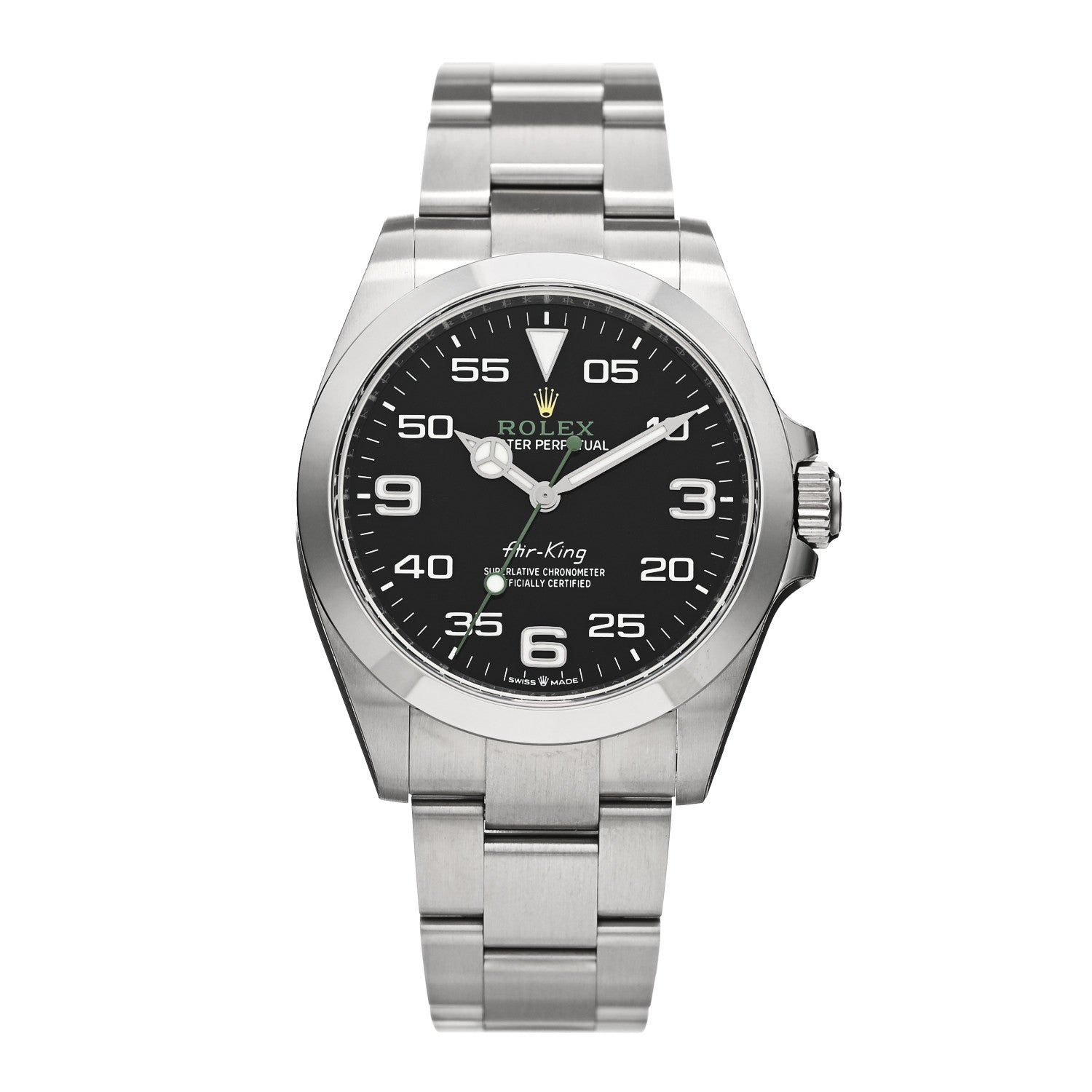 Stainless Steel 40mm Air-King Oyster Perpetual Watch Black 126900