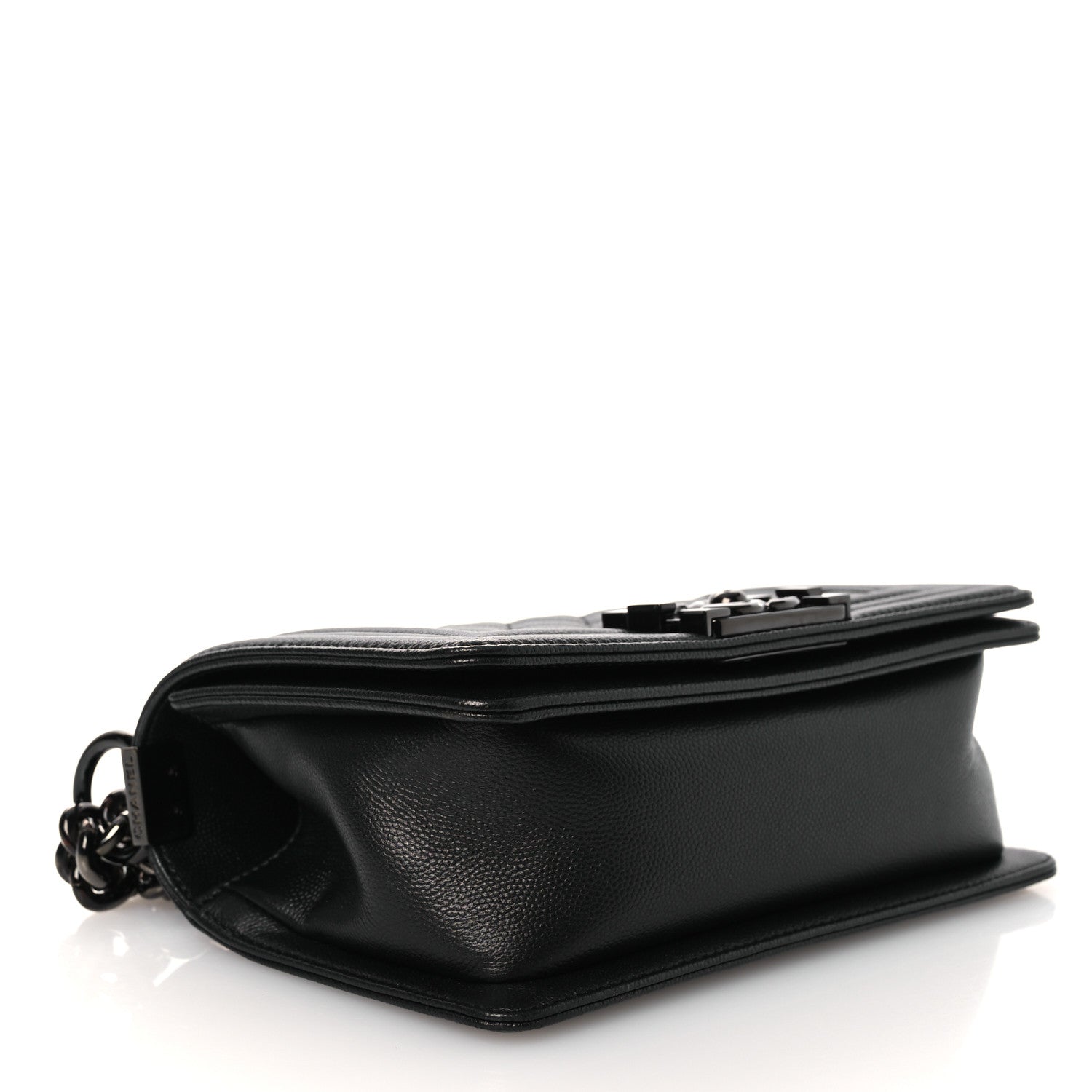 Caviar Quilted Small Boy Flap So Black — view 4