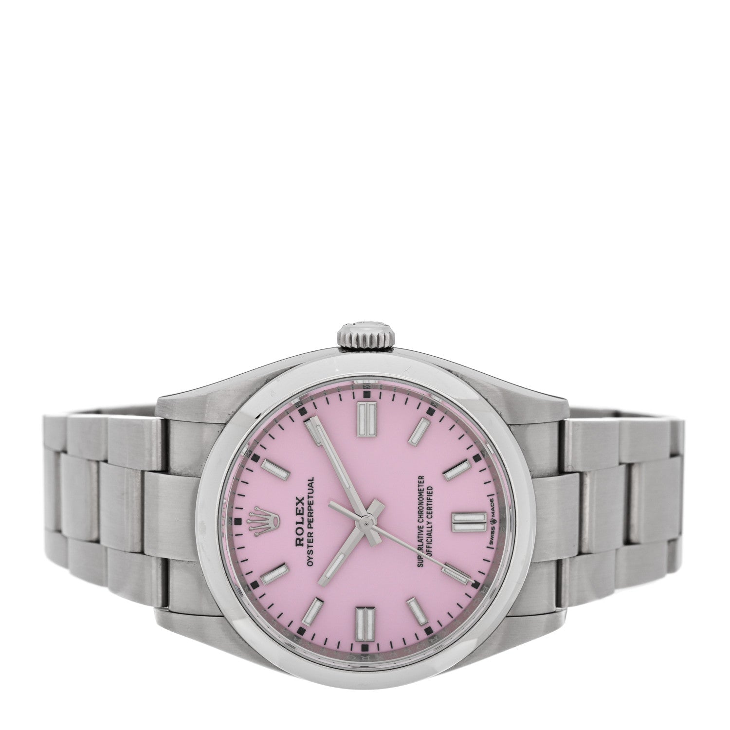 Stainless Steel 36mm Oyster Perpetual Watch Candy Pink 126000 — view 2